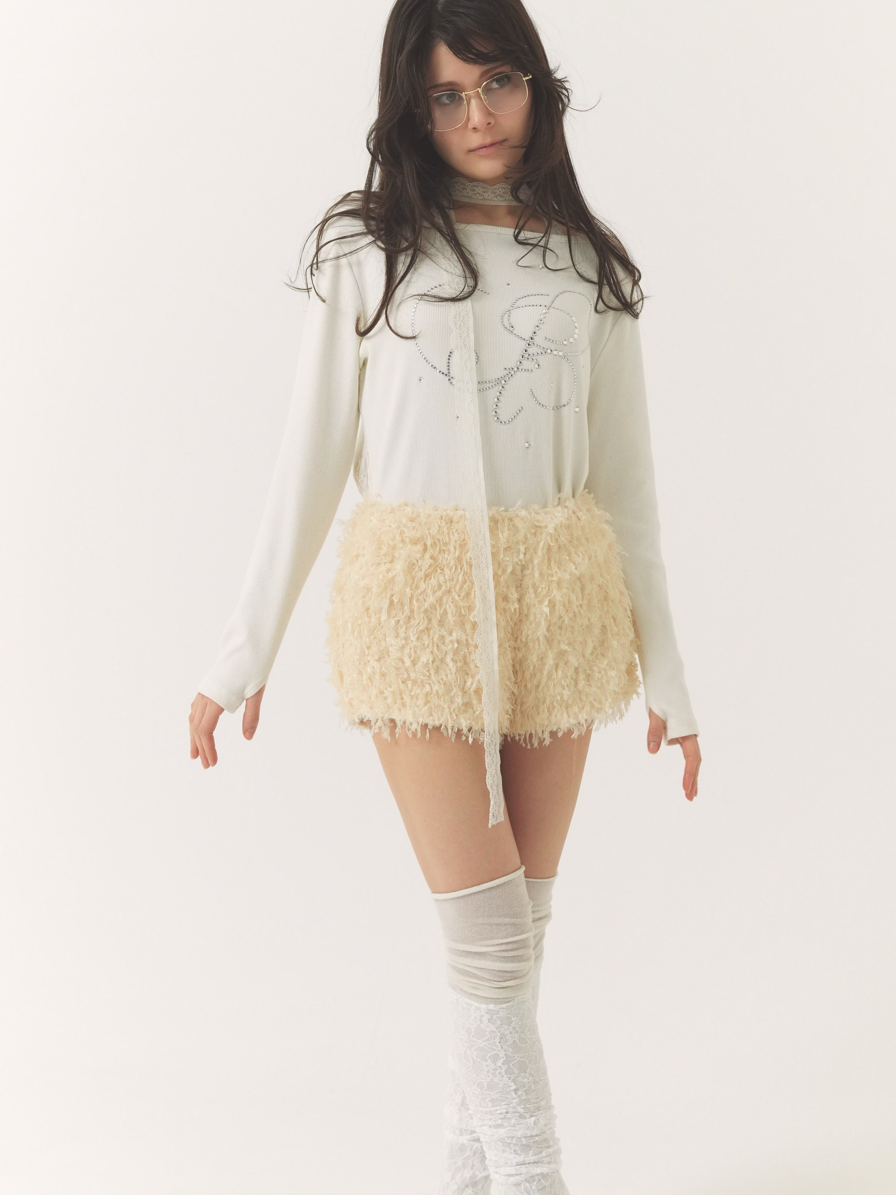 fuzzy shotpants｜PELLICULE | ぺリキュール