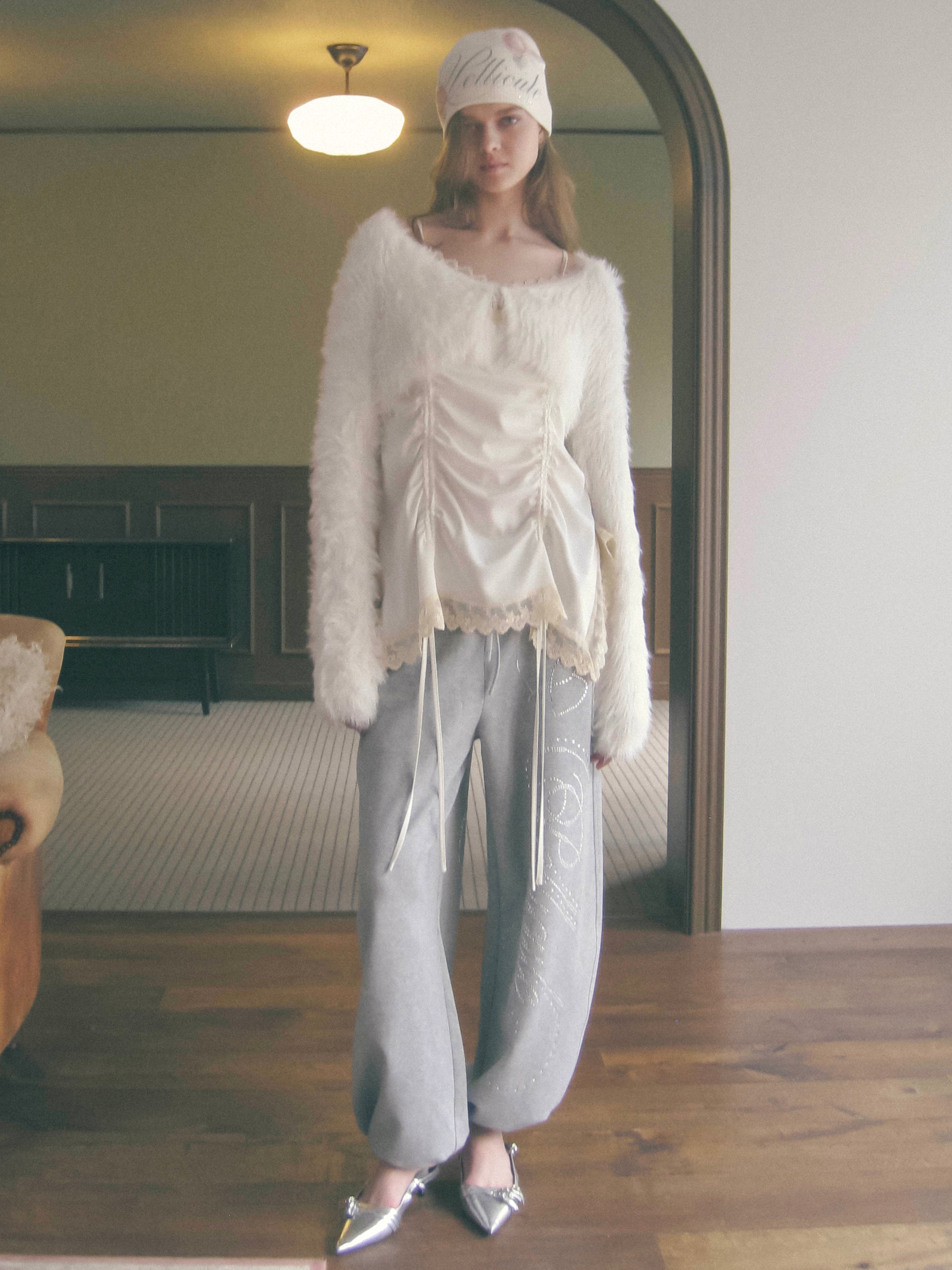 【予約】stone-deco sweat pants