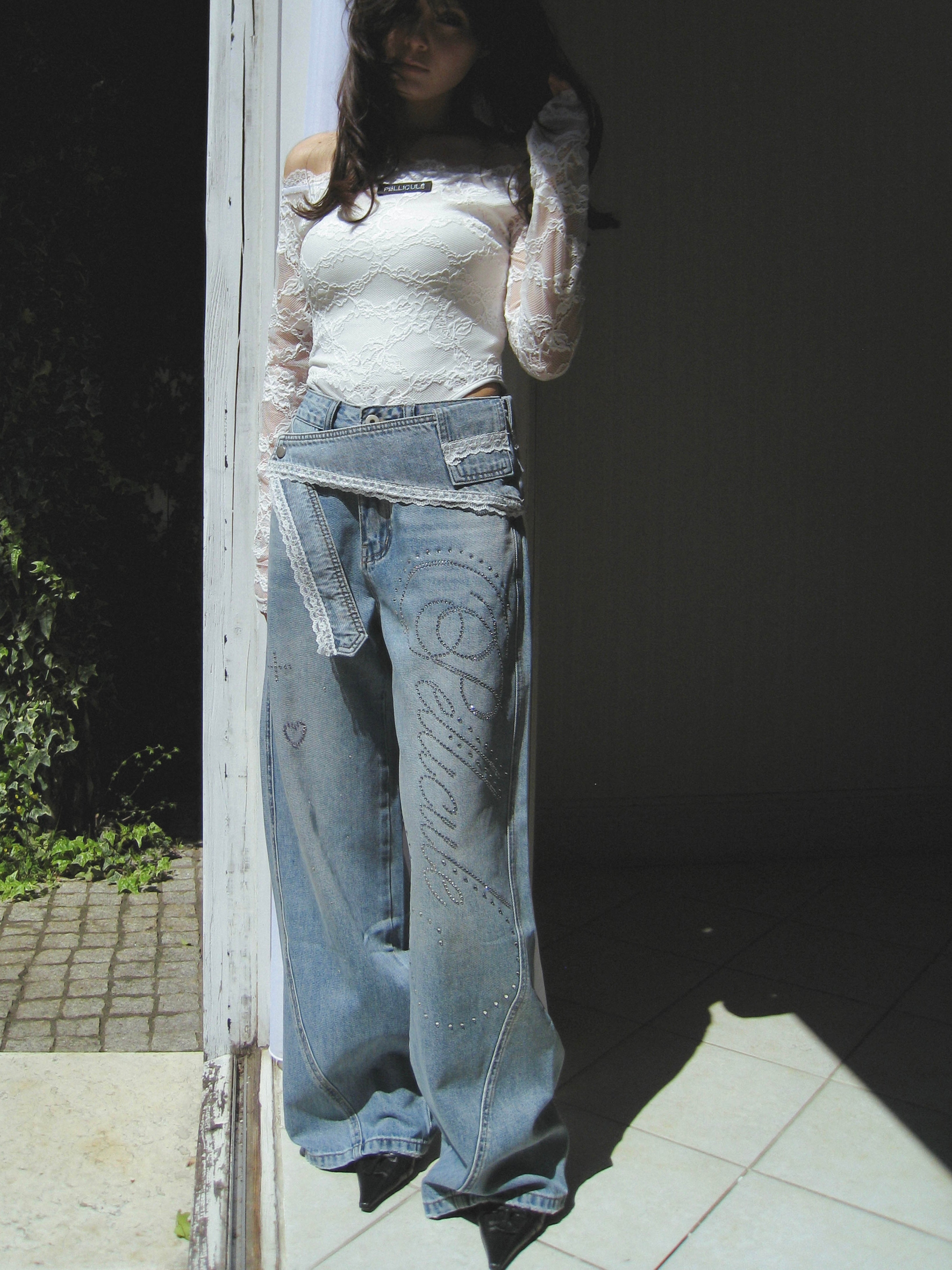 【4/27発送】lacybelt motif denim