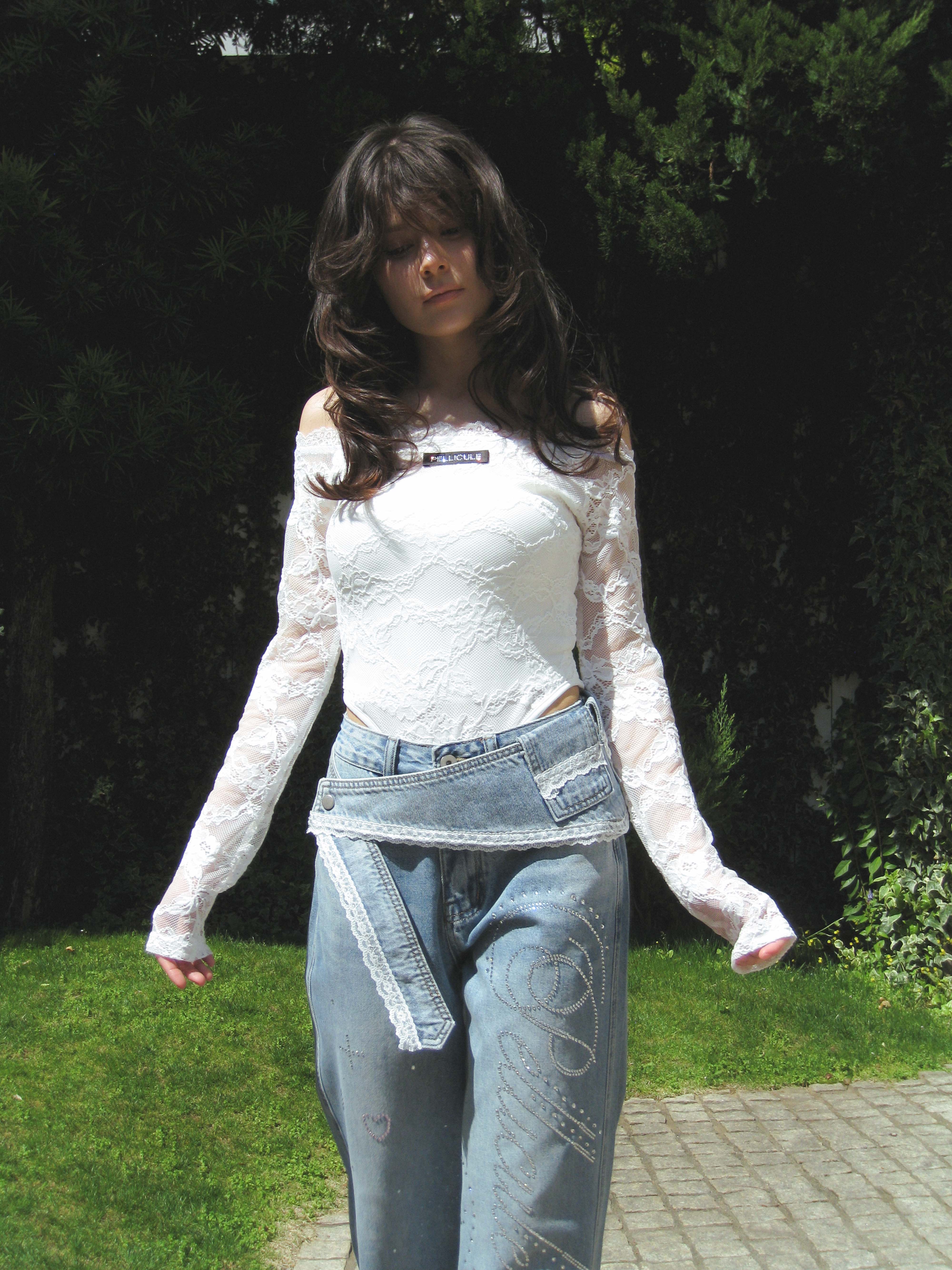 【4/27発送】lacybelt motif denim