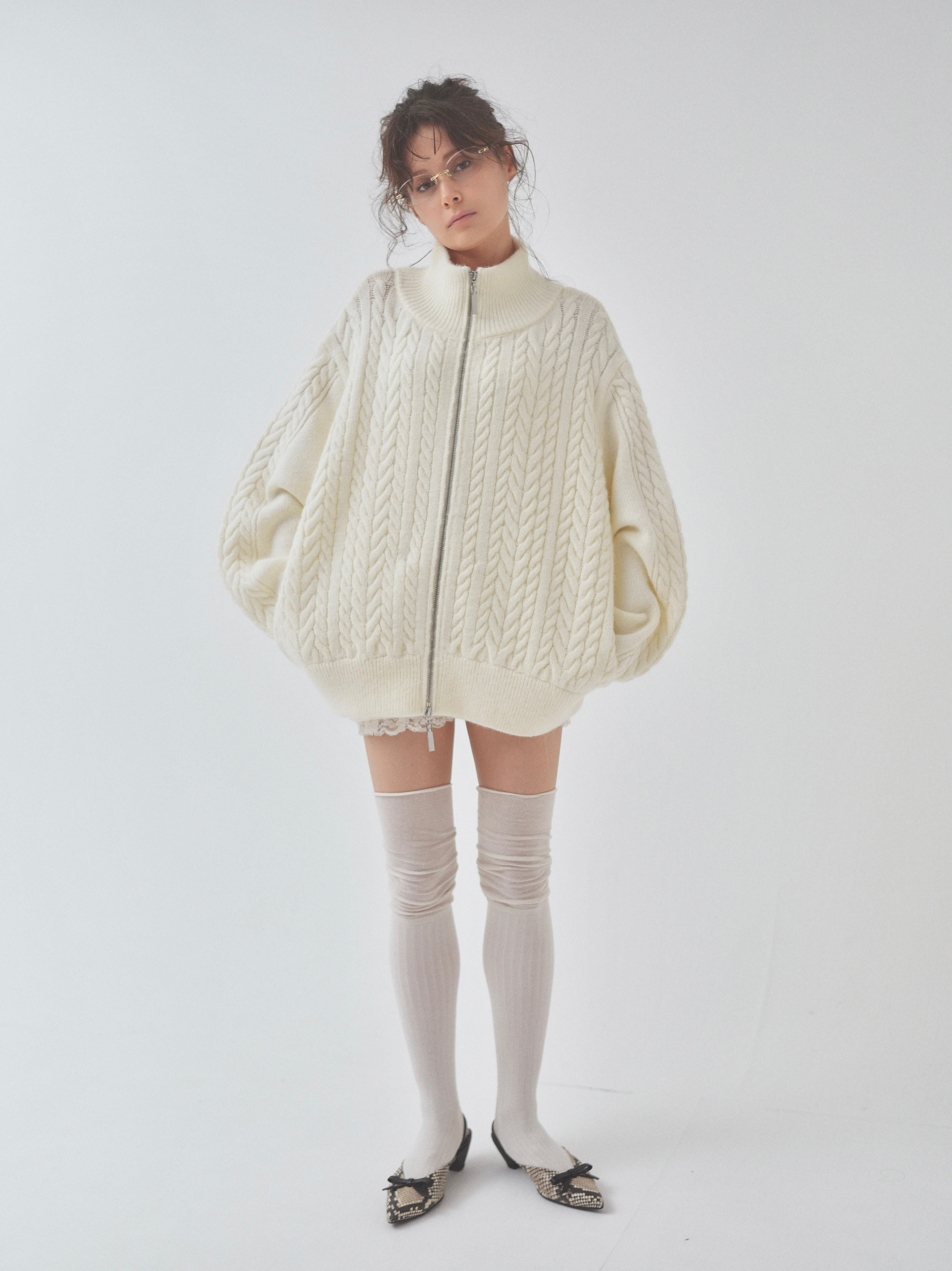 PELLICULE ぺリキュール candyfloss knit ケーブルニット candyfloss knit｜PELLICULE | ぺリキュール