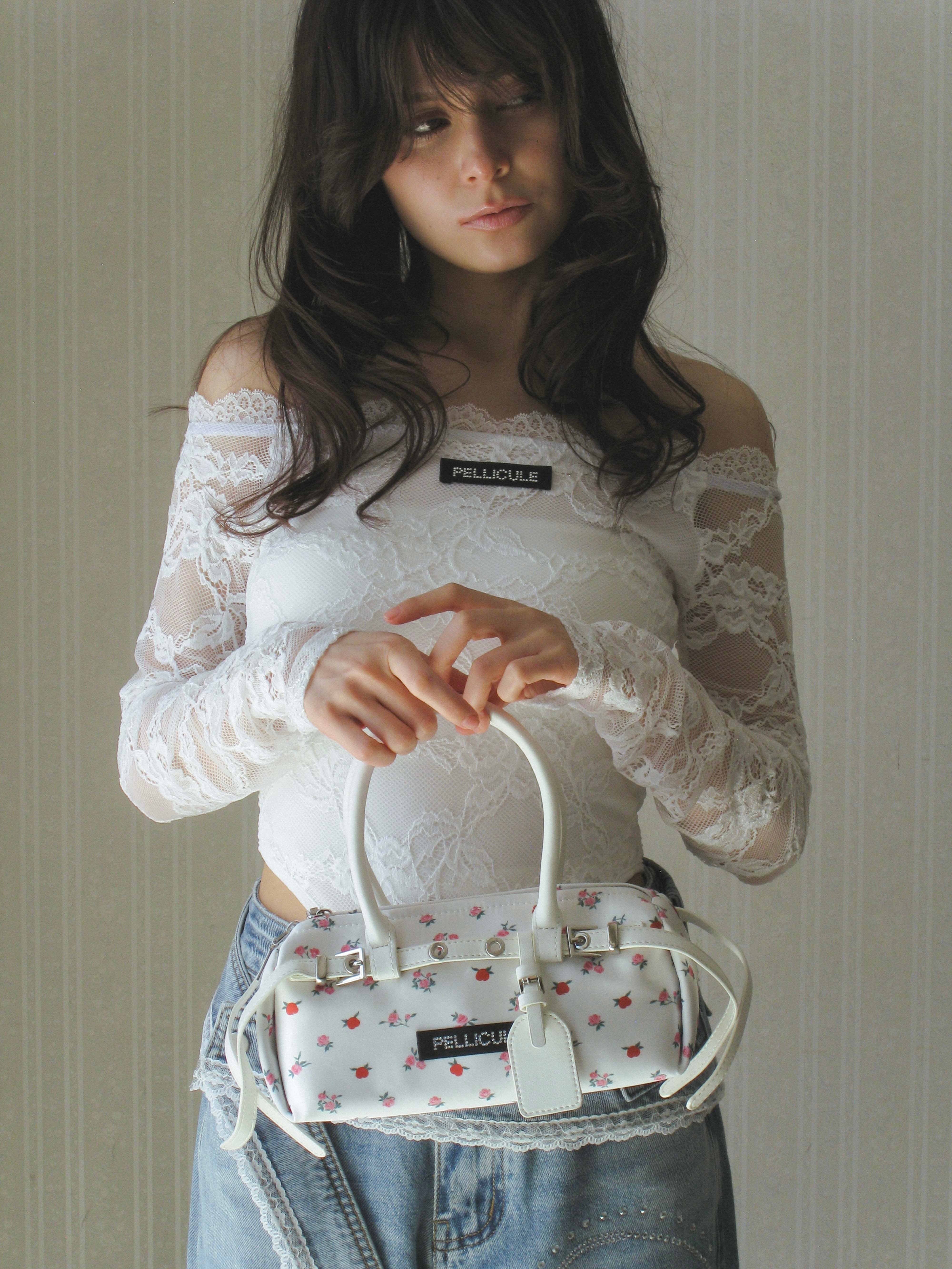ペリキュール　PELLICULE lettering polo T ホワイト lettering polo T｜PELLICULE | ぺリキュール