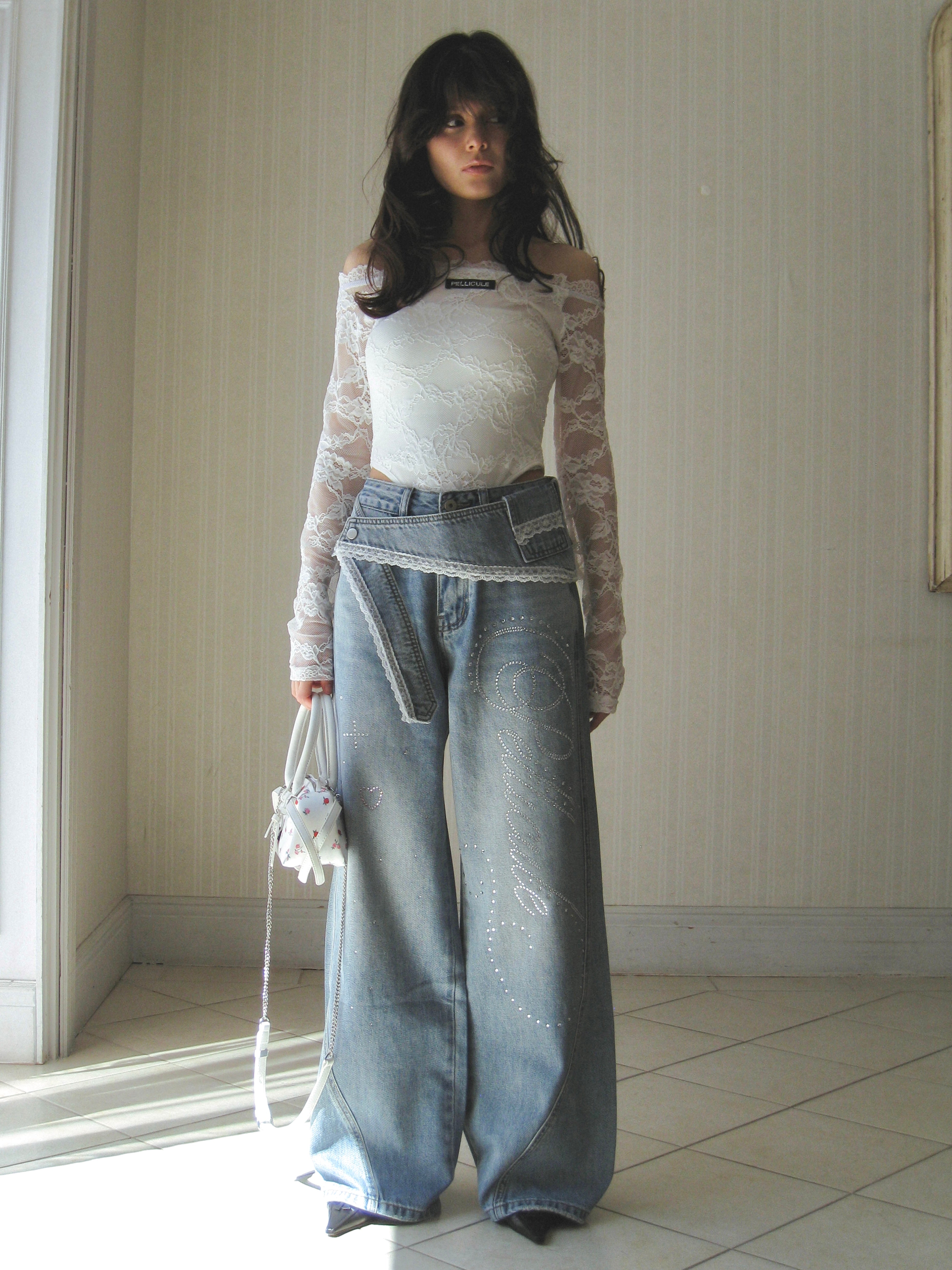 【4/27発送】lacybelt motif denim