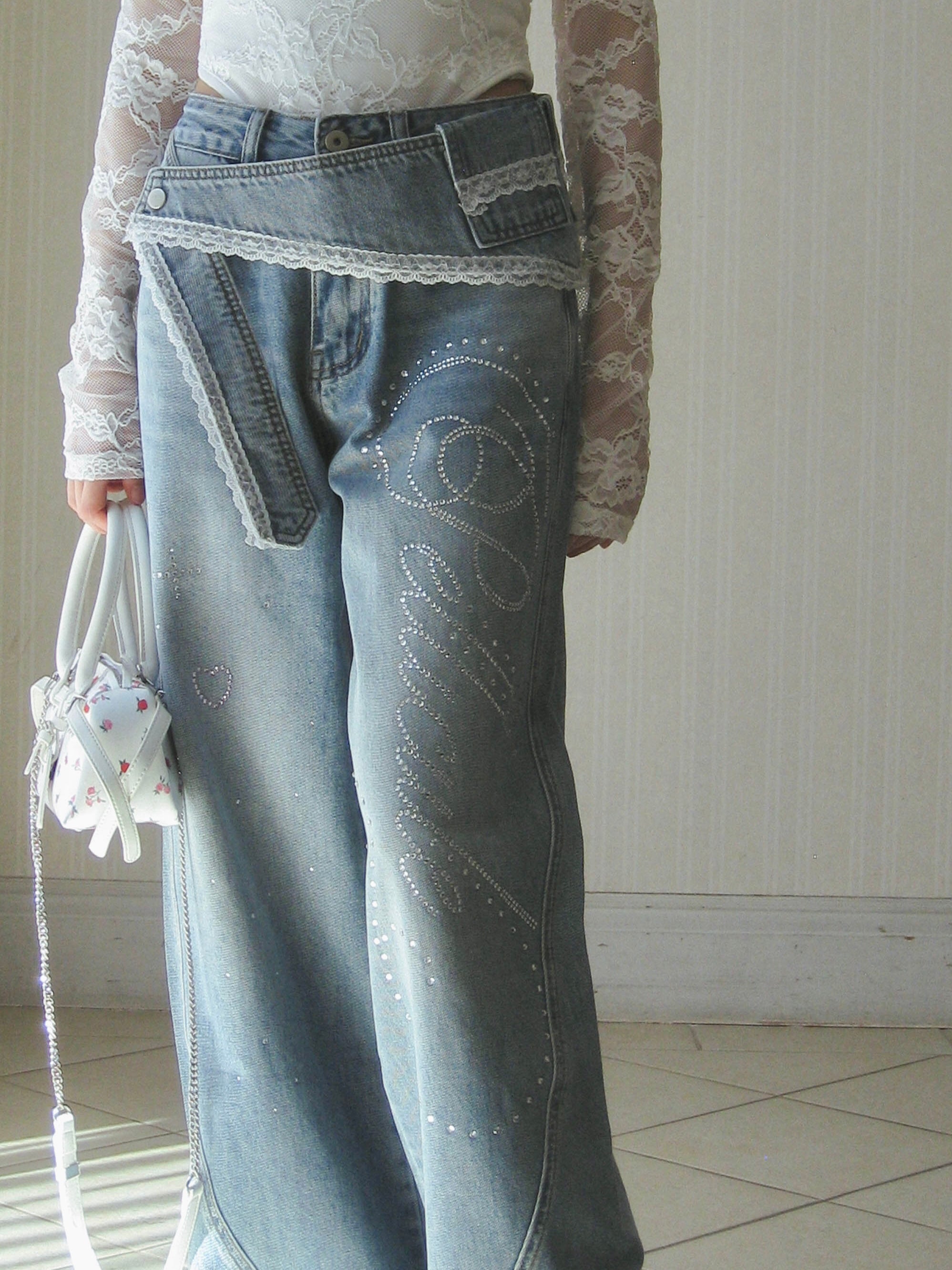【4/27発送】lacybelt motif denim