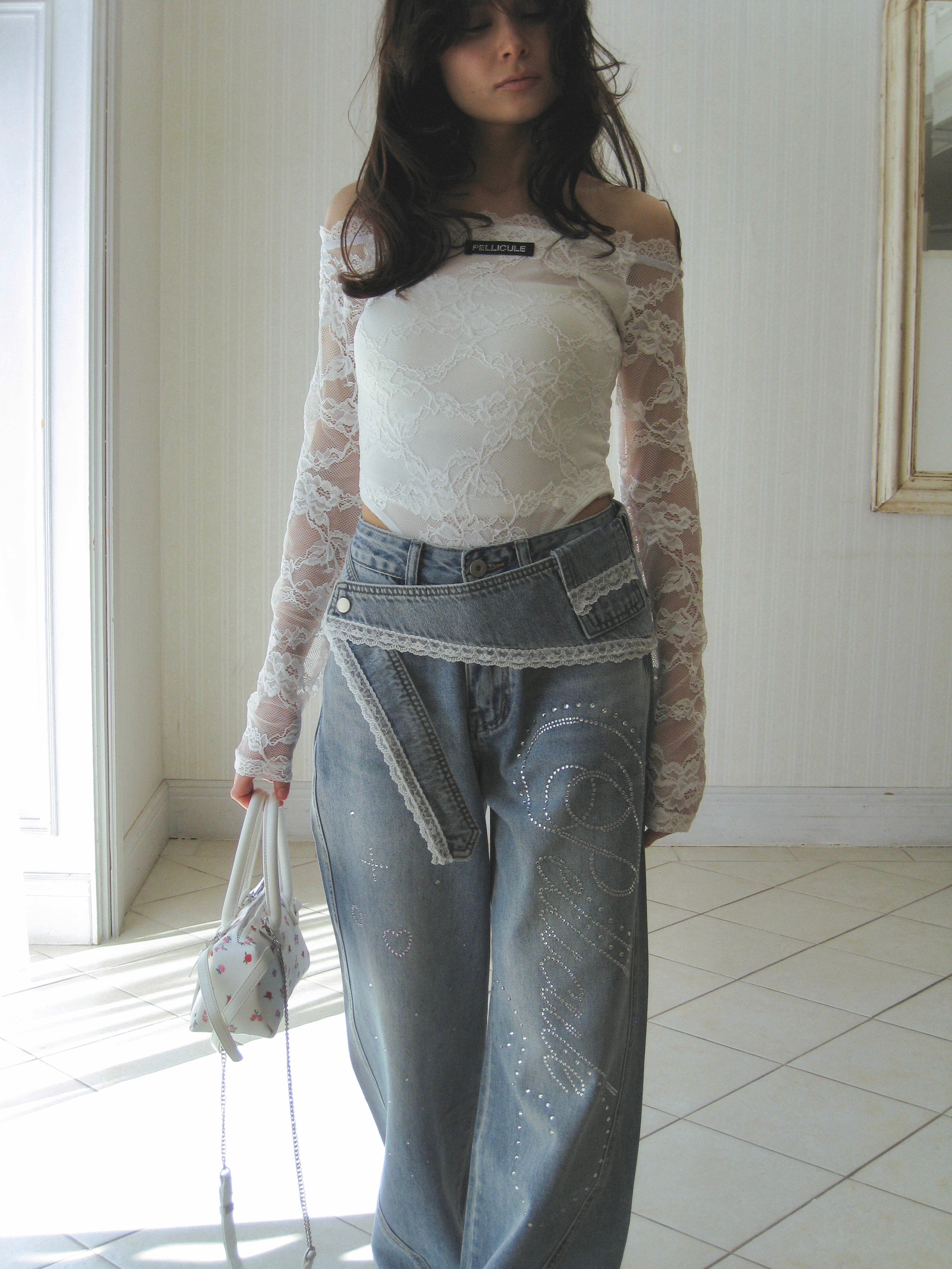 【4/27発送】lacybelt motif denim