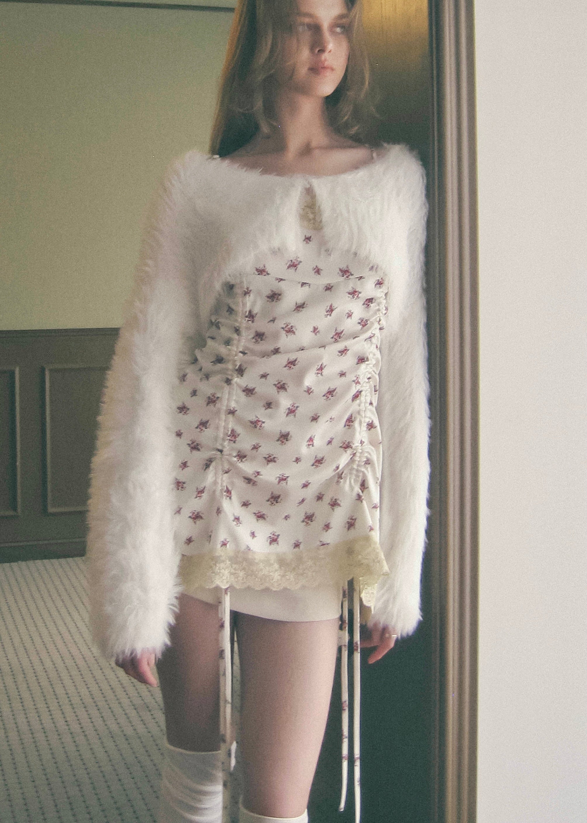 shaggy mini cardigan