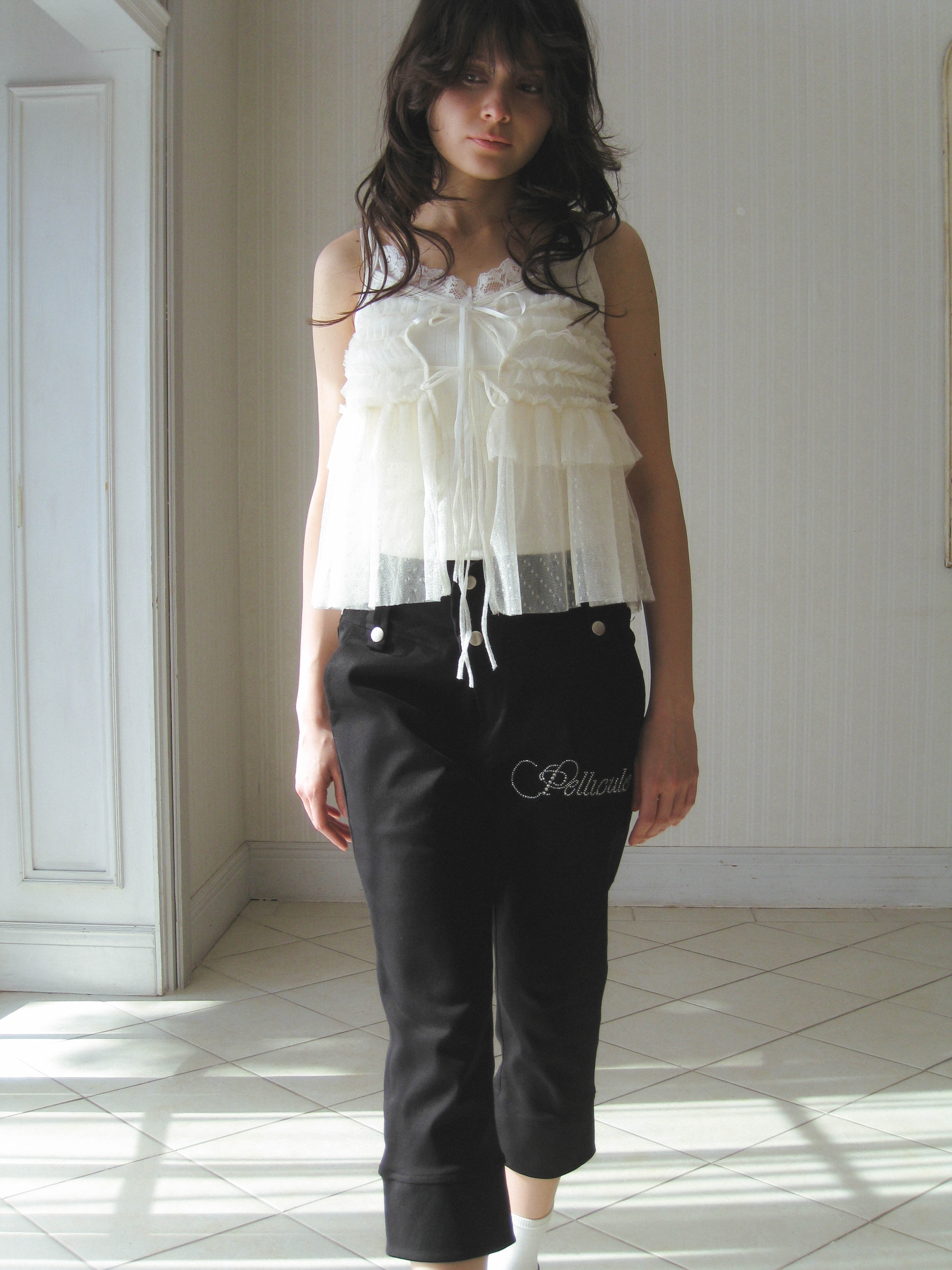 fluffy frill camisole