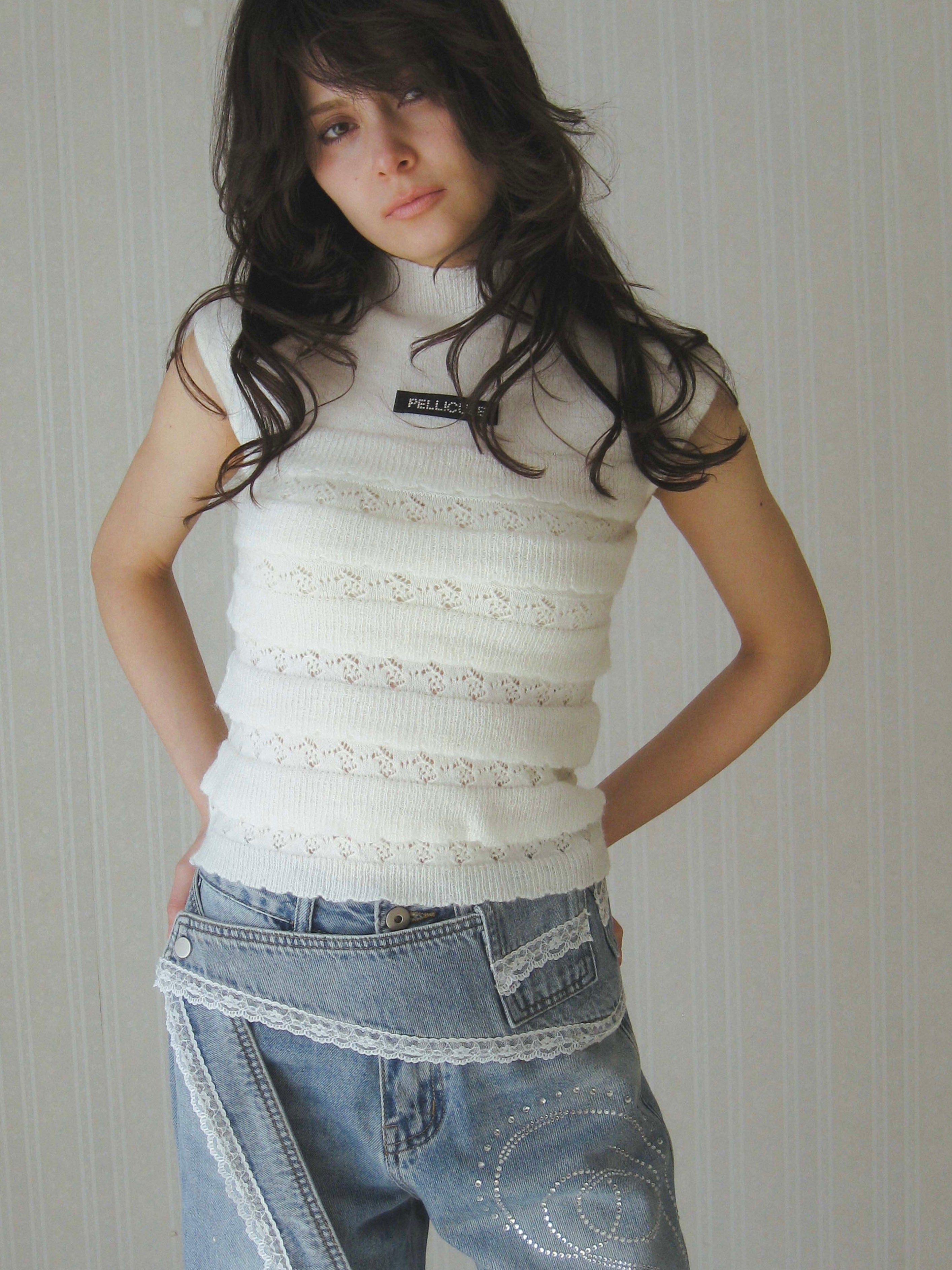 PELLICULE ベビーピンクトップス babyrose knit｜PELLICULE | ぺリキュール