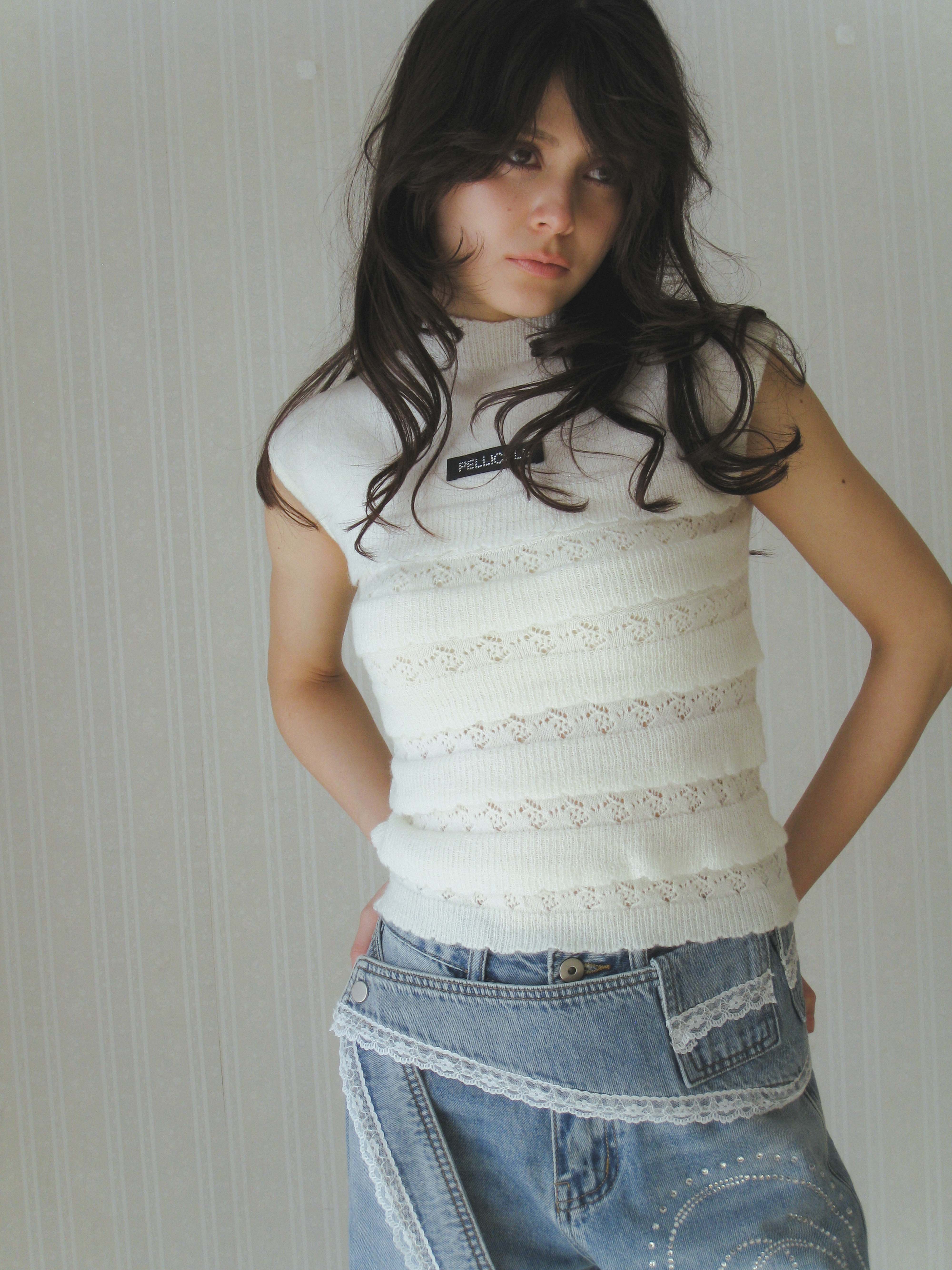 ペリキュール PELLICULE babyrose knit white babyrose knit｜PELLICULE | ぺリキュール
