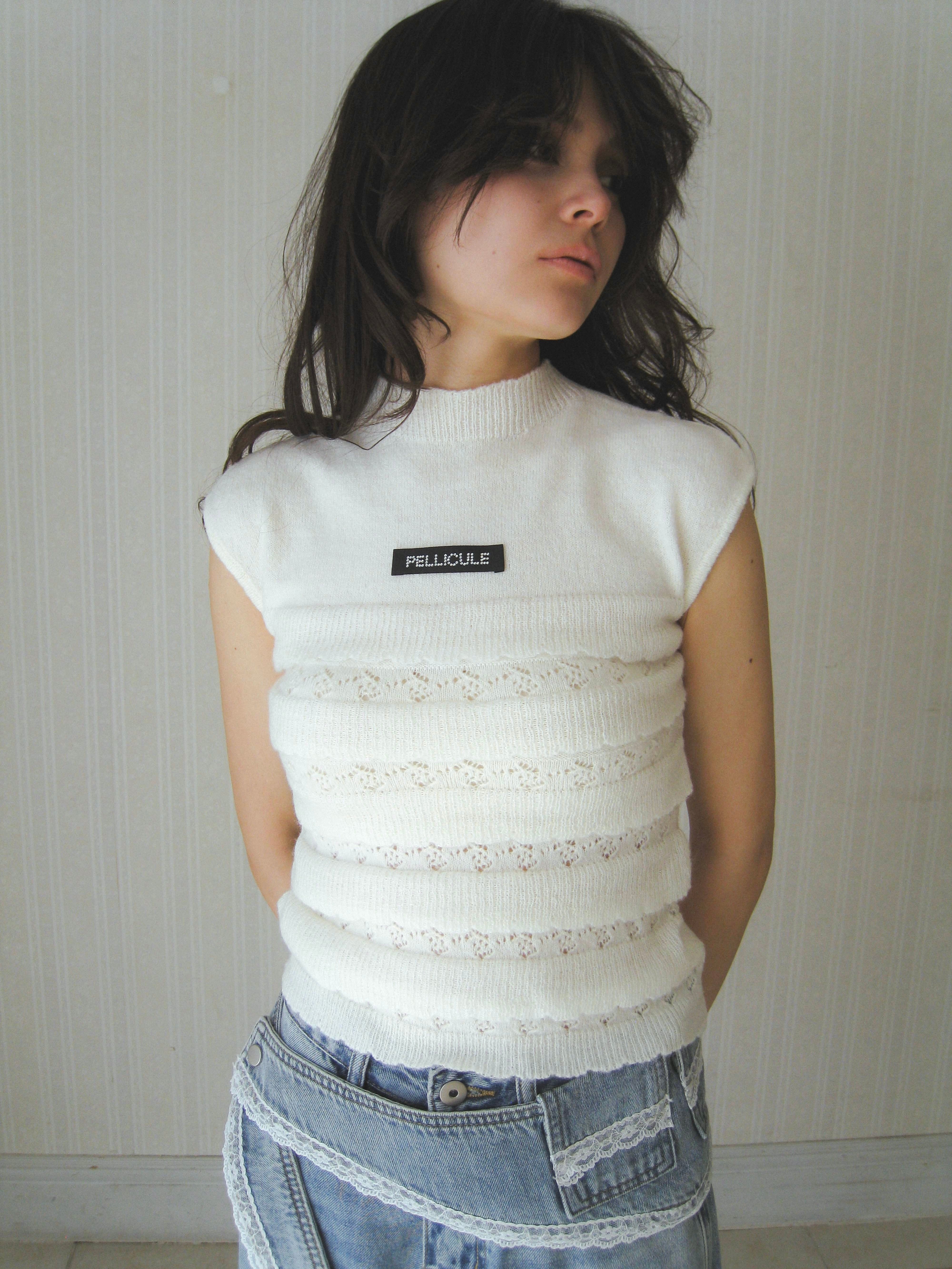 ペリキュール PELLICULE babyrose knit white babyrose knit｜PELLICULE | ぺリキュール