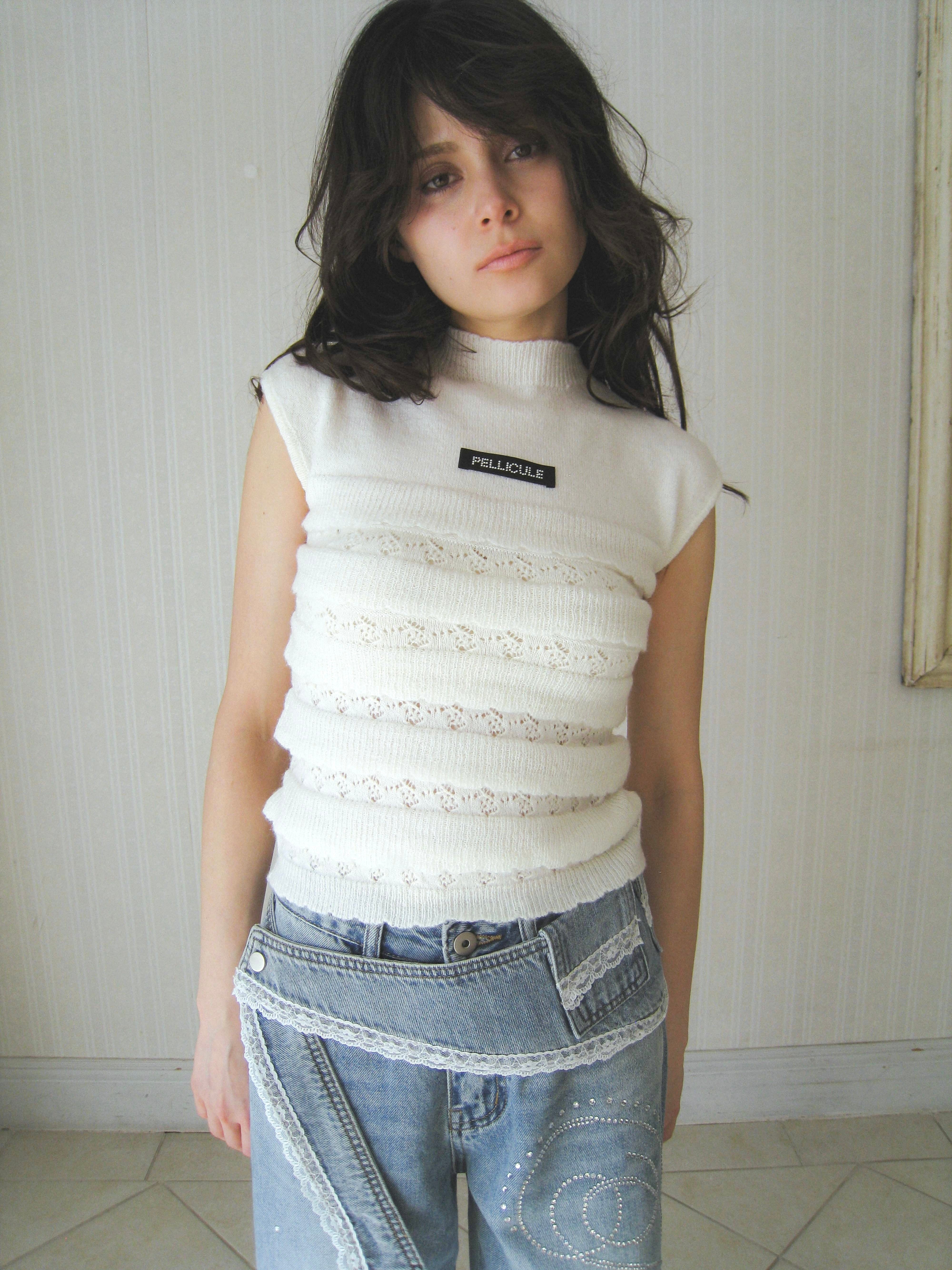 トップス PELLICULE babyrose knit WHITE babyrose knit｜PELLICULE | ぺリキュール