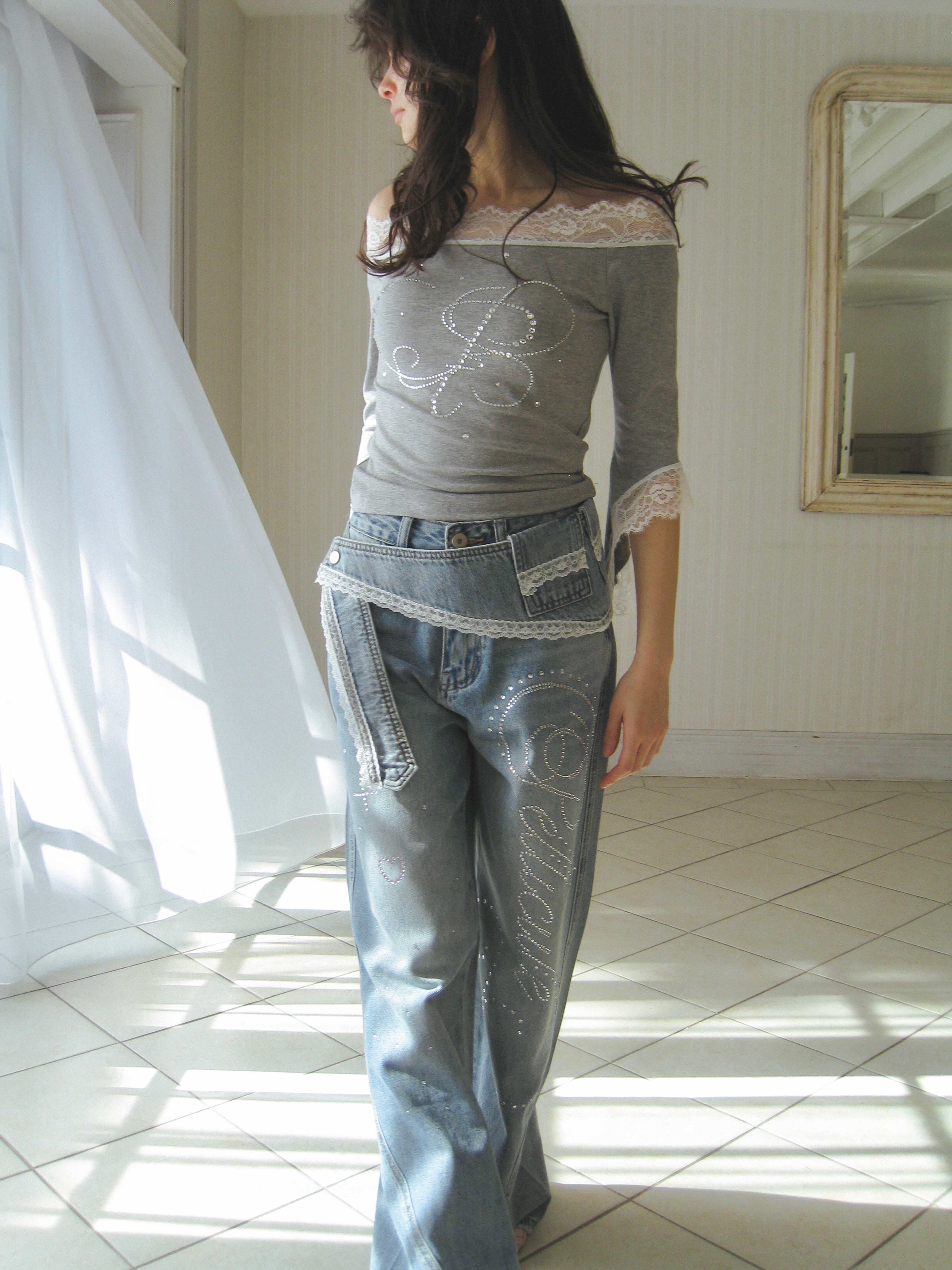 lacybelt motif denim｜PELLICULE | ぺリキュール