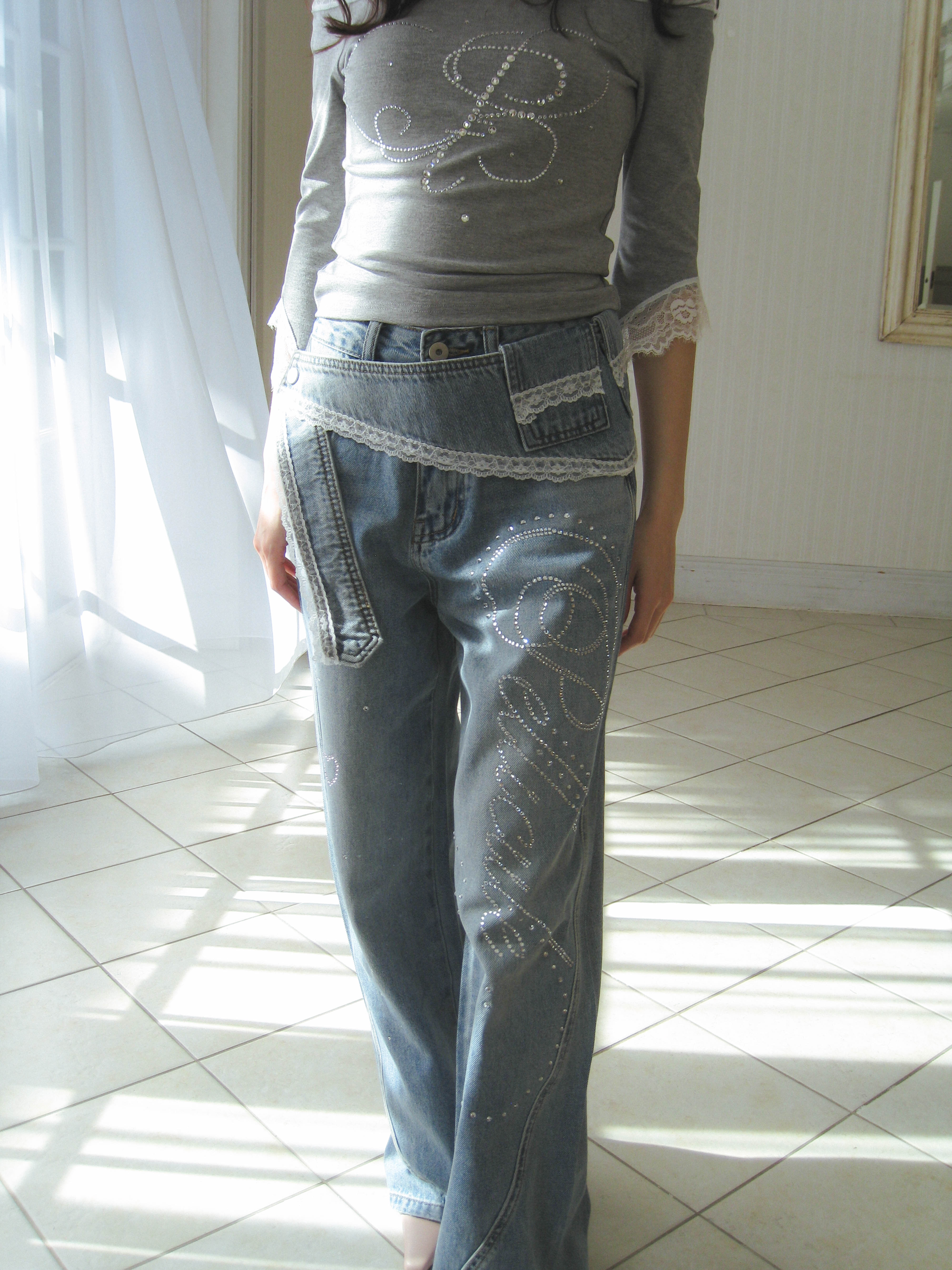 lacybelt motif denim｜PELLICULE | ぺリキュール