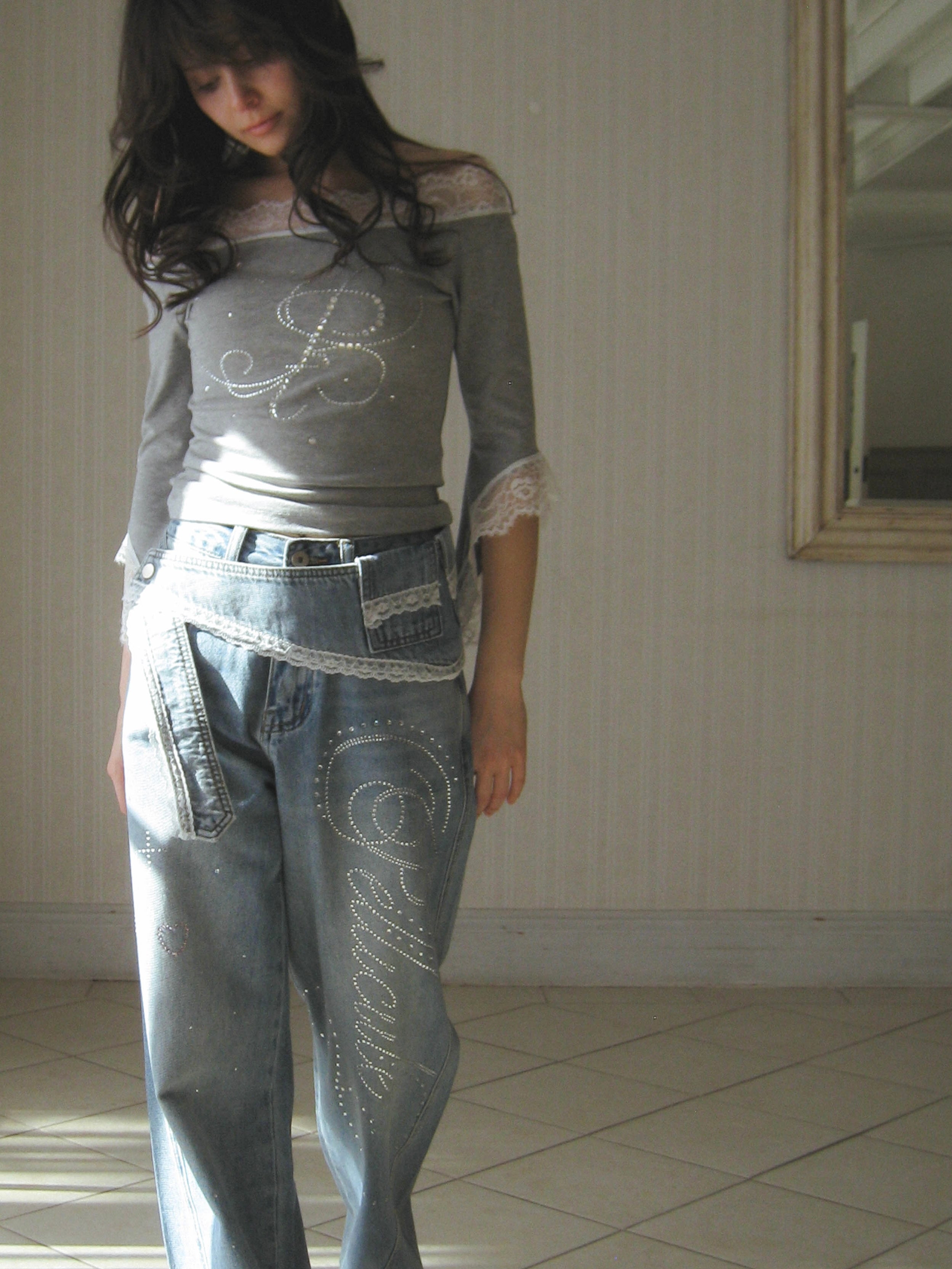 予約】lacybelt motif denim｜PELLICULE | ぺリキュール