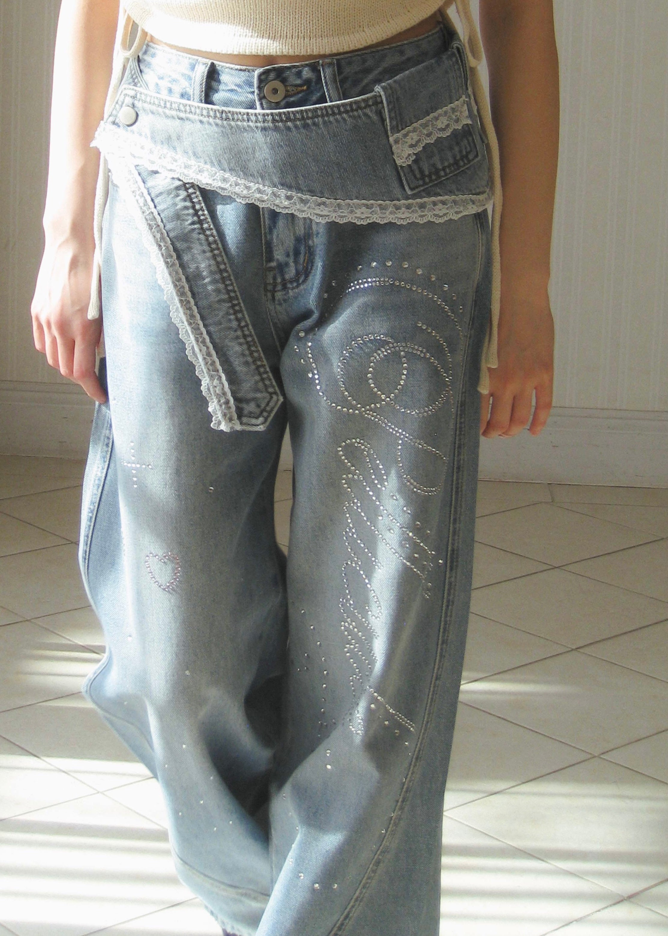 PELLICULE ペリキュール lacybelt motif denim lacybelt motif denim｜PELLICULE | ぺリキュール