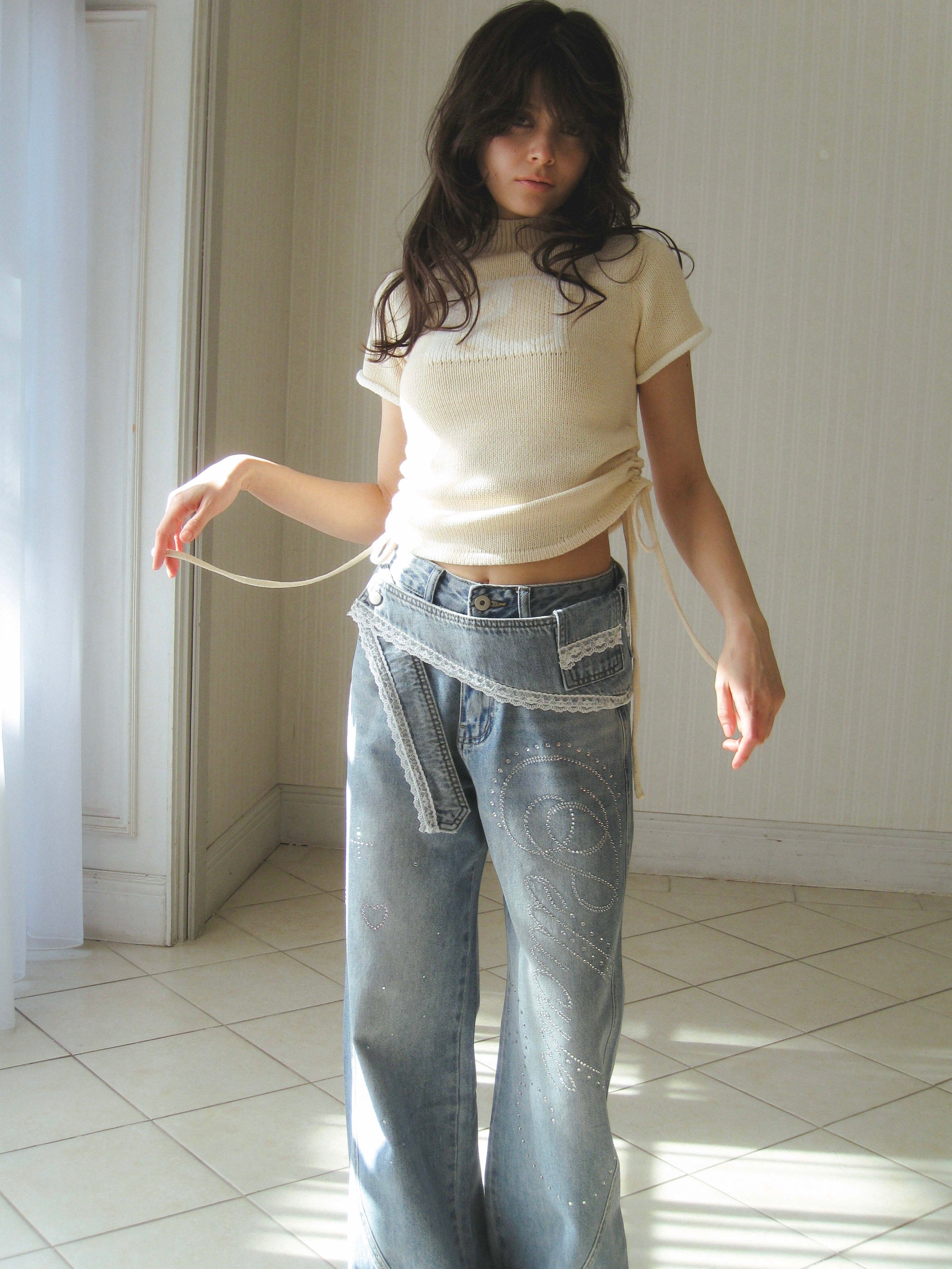 lacybelt motif denim｜PELLICULE | ぺリキュール