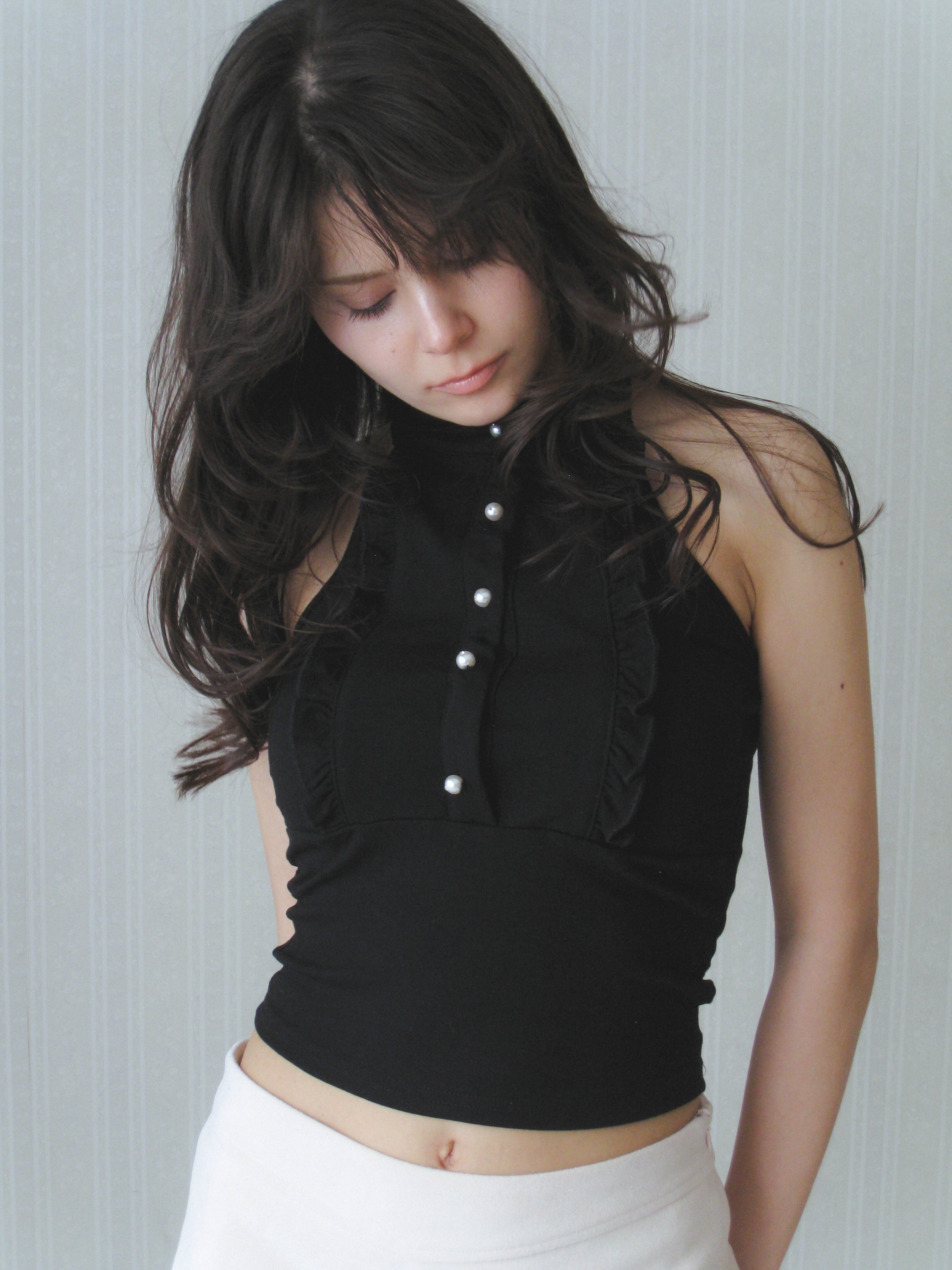 ペリキュール 黒サテンキャミソール lace corset camisole｜PELLICULE | ぺリキュール