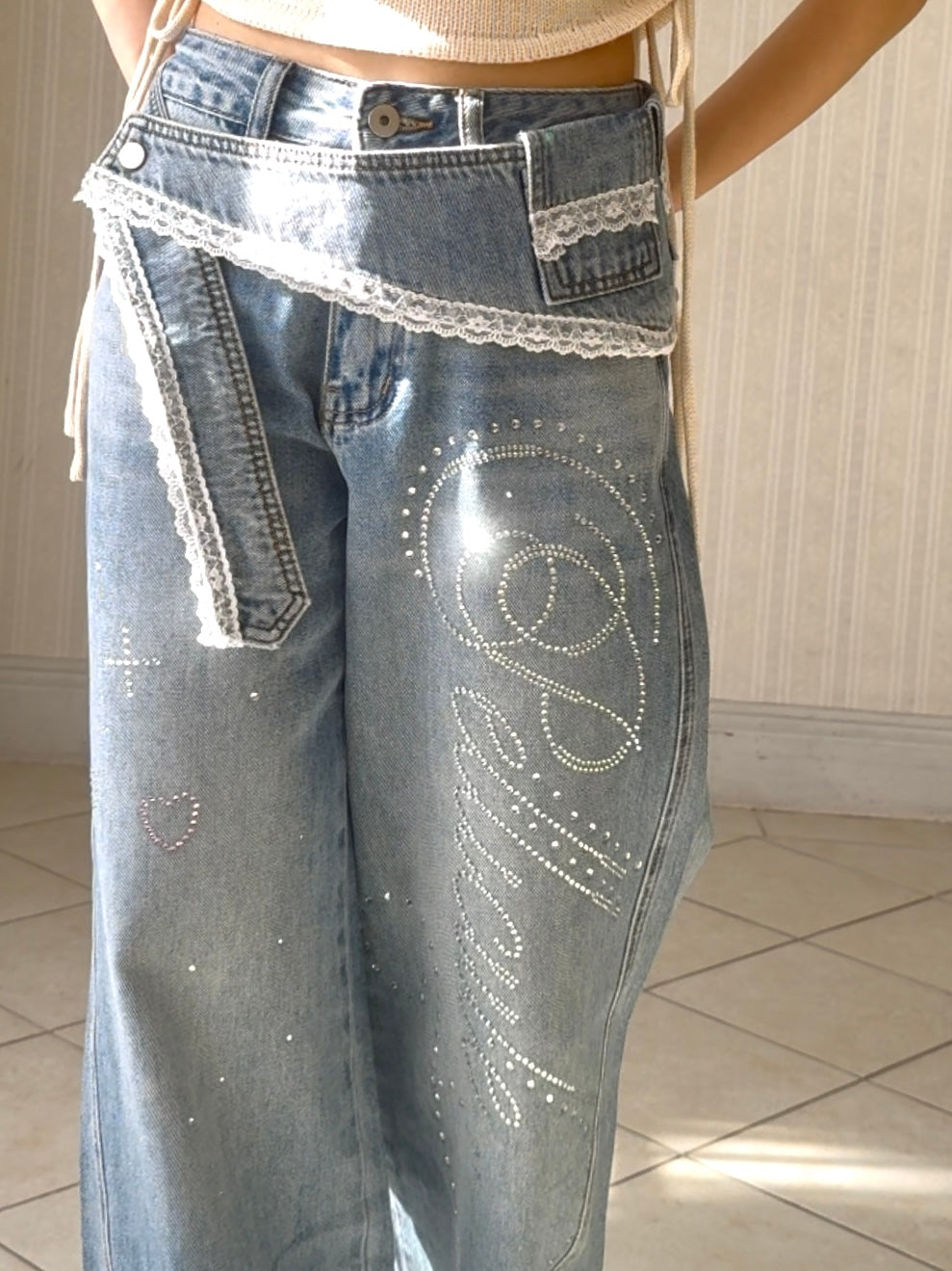 【4/27発送】lacybelt motif denim