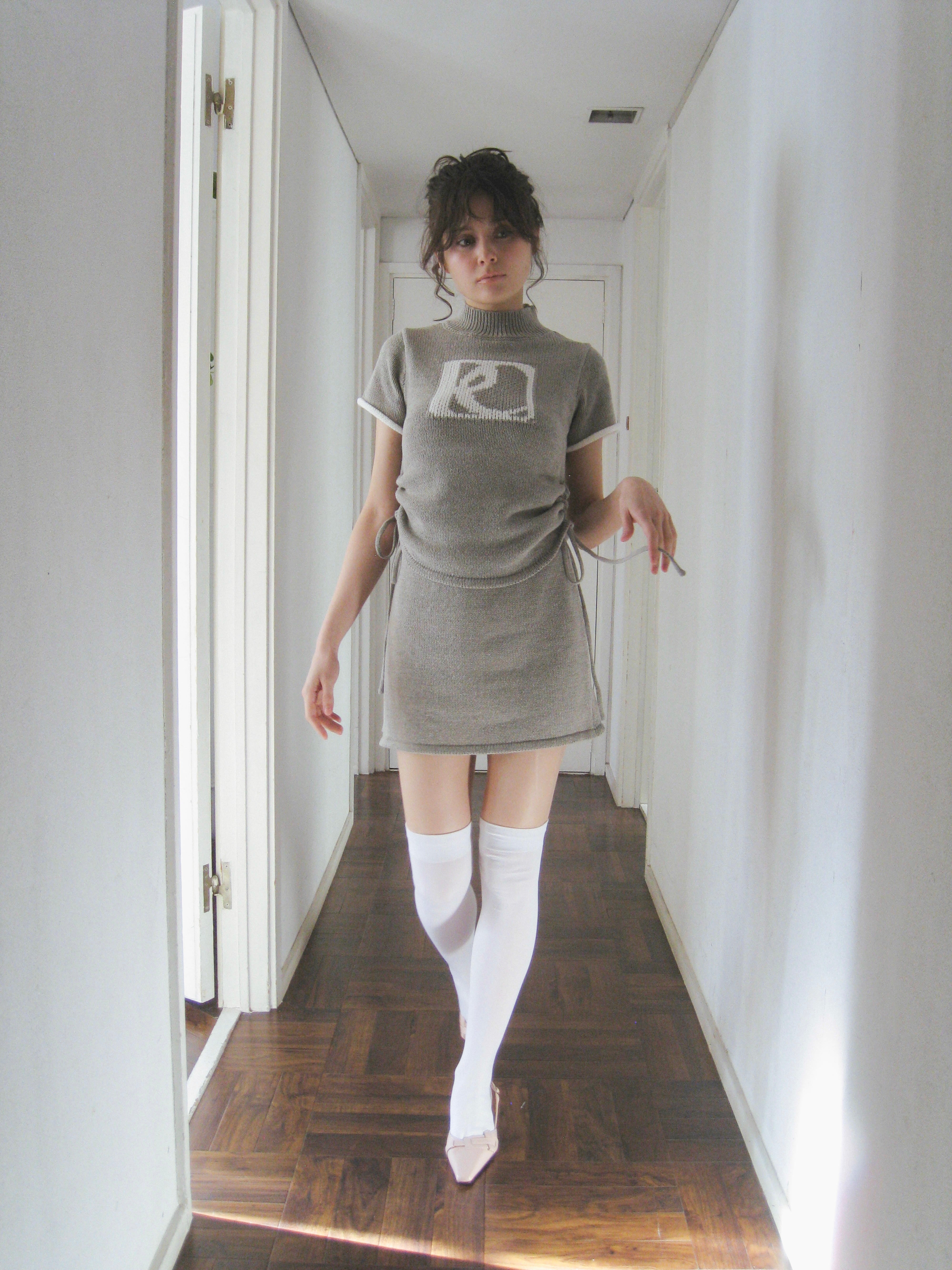 emblem knit set up