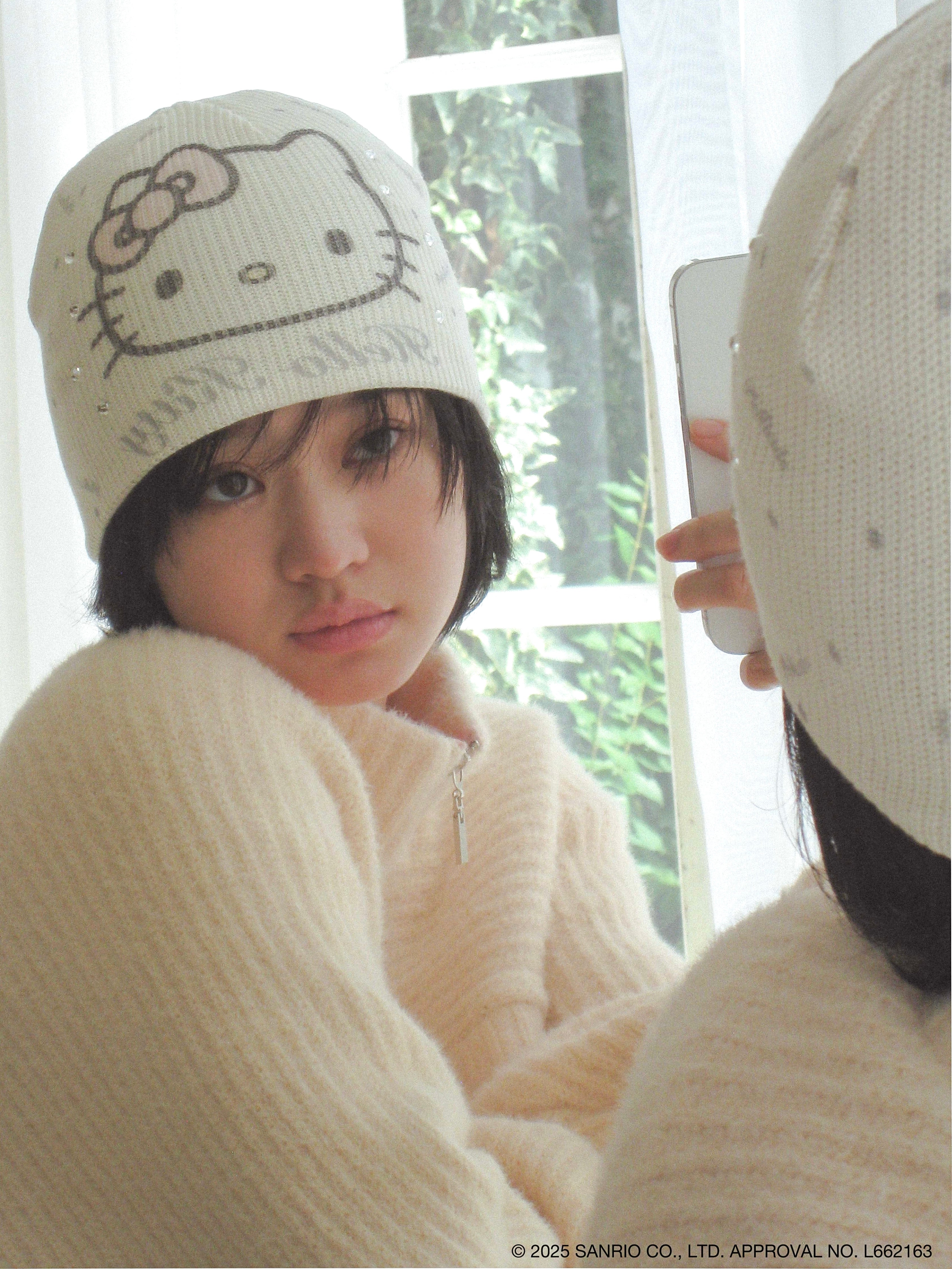 HELLO KITTY doodle beanie｜PELLICULE | ぺリキュール