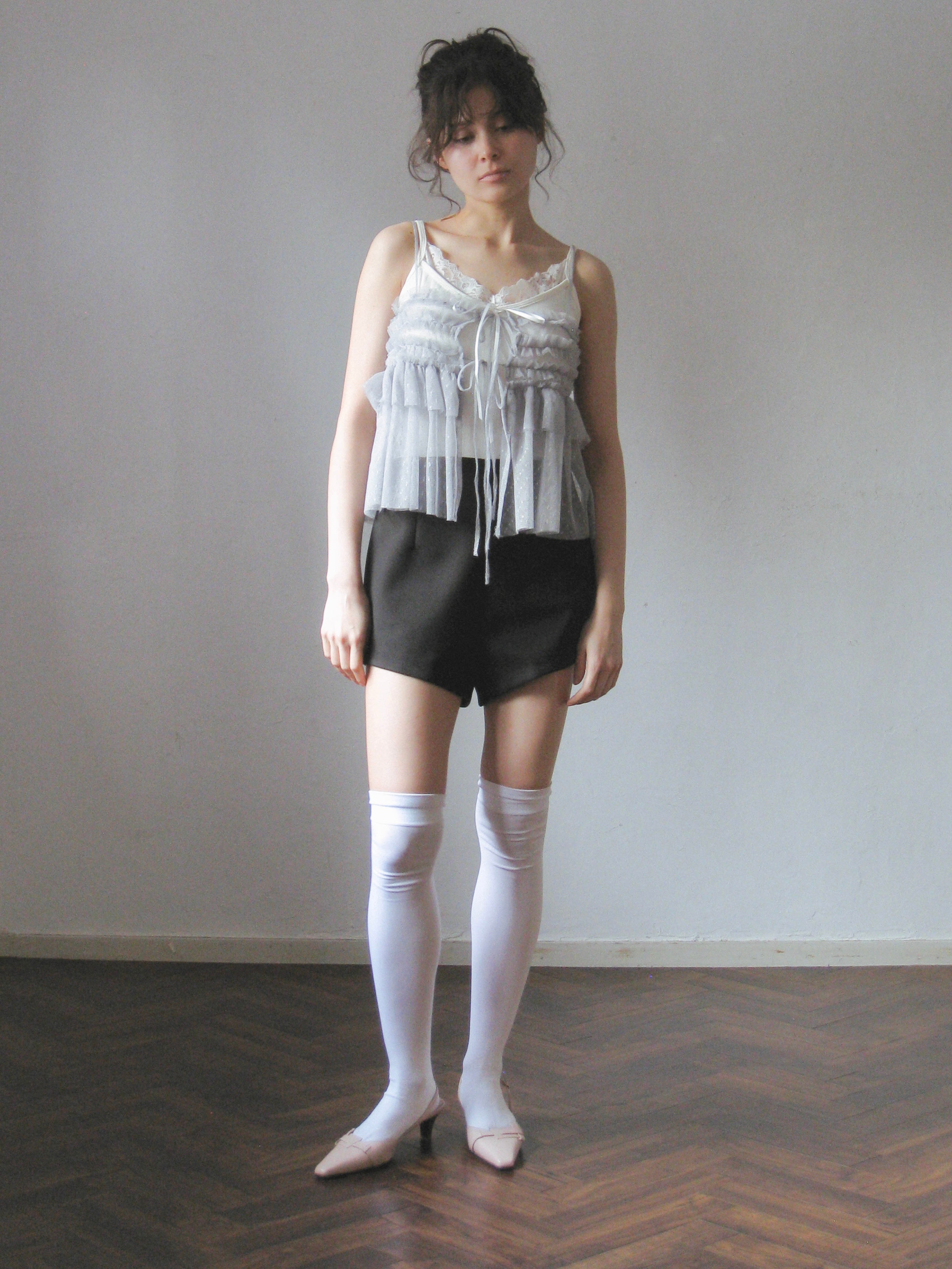 fluffy frill camisole