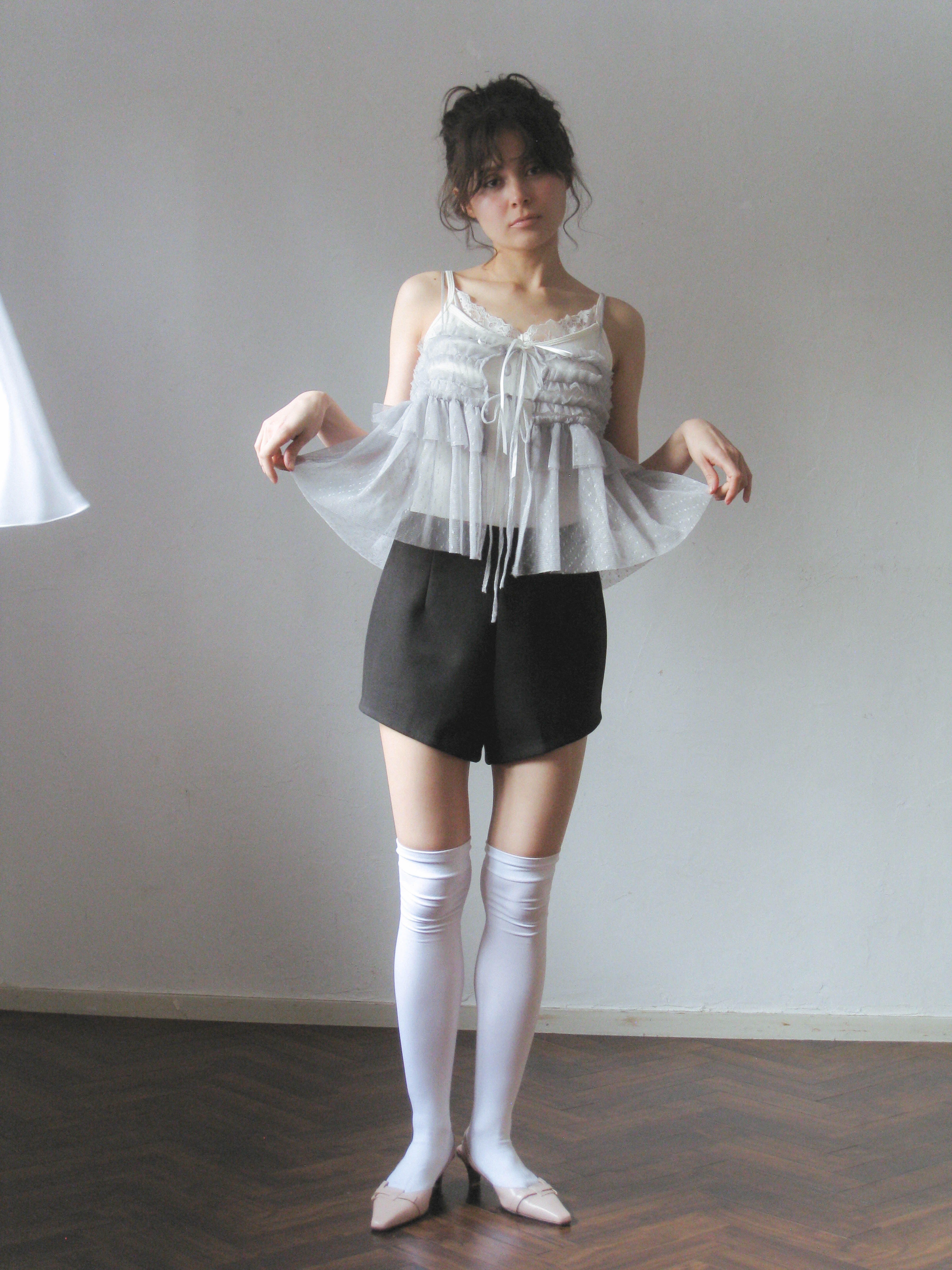 fluffy frill camisole