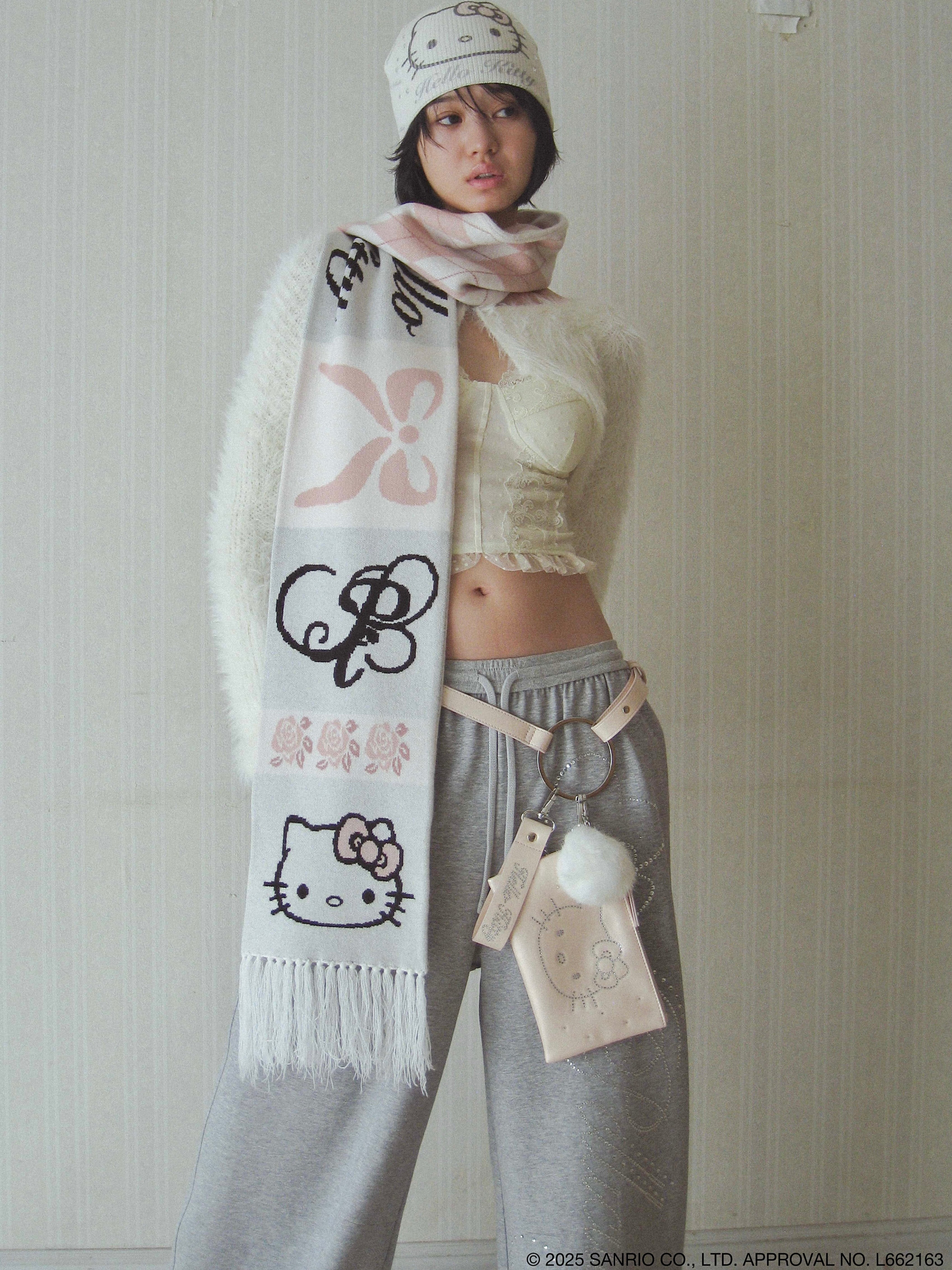 まとめ買い　ペリキュール HELLO KITTY HELLOKITTY hug knitmuffler｜PELLICULE | ぺリキュール
