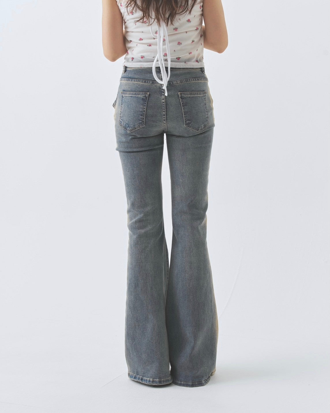 lacebelt flaredenim