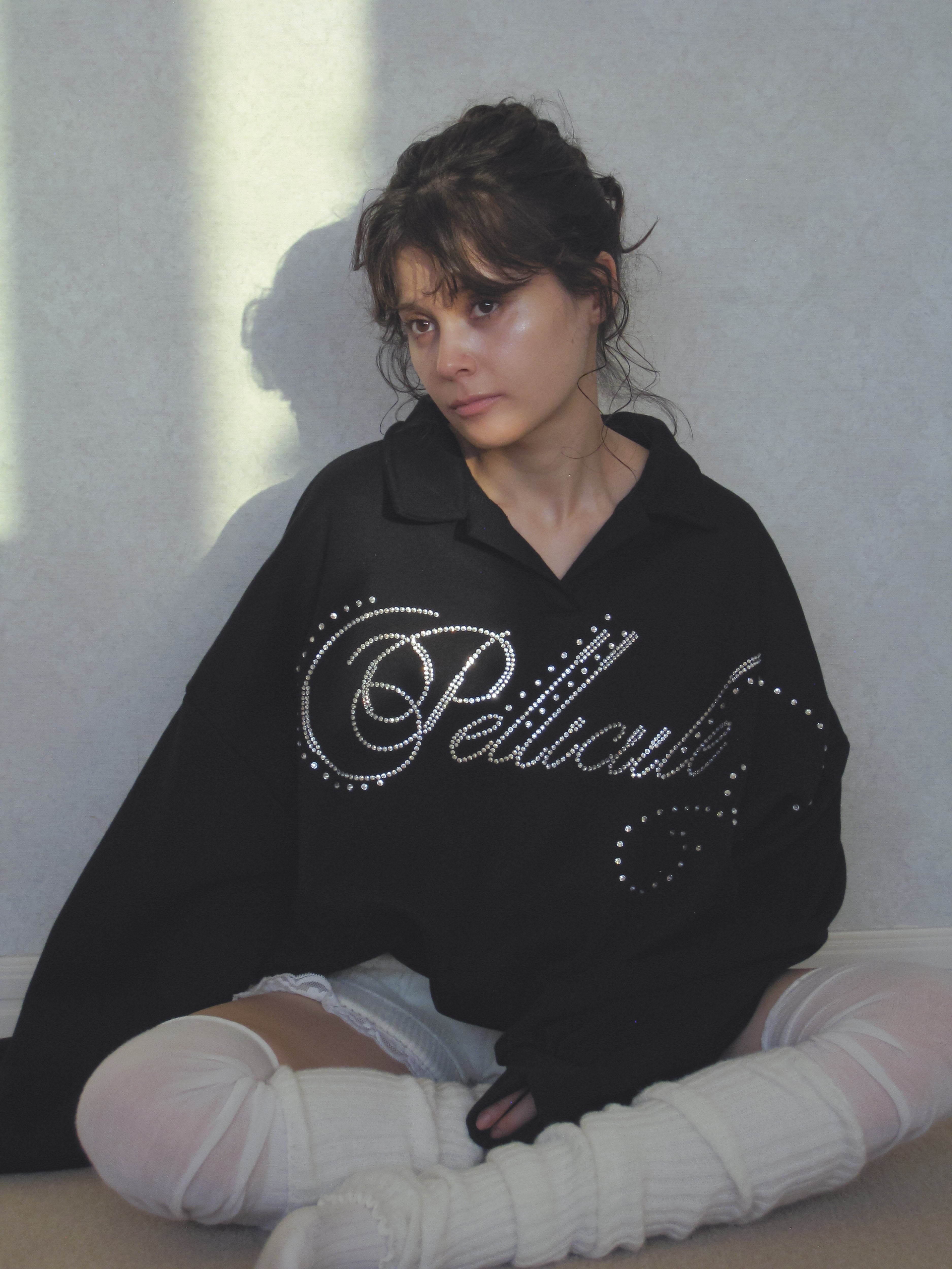 lettering sweat tops