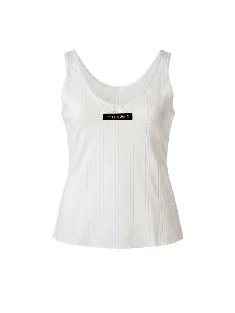 eyelet flower tank top