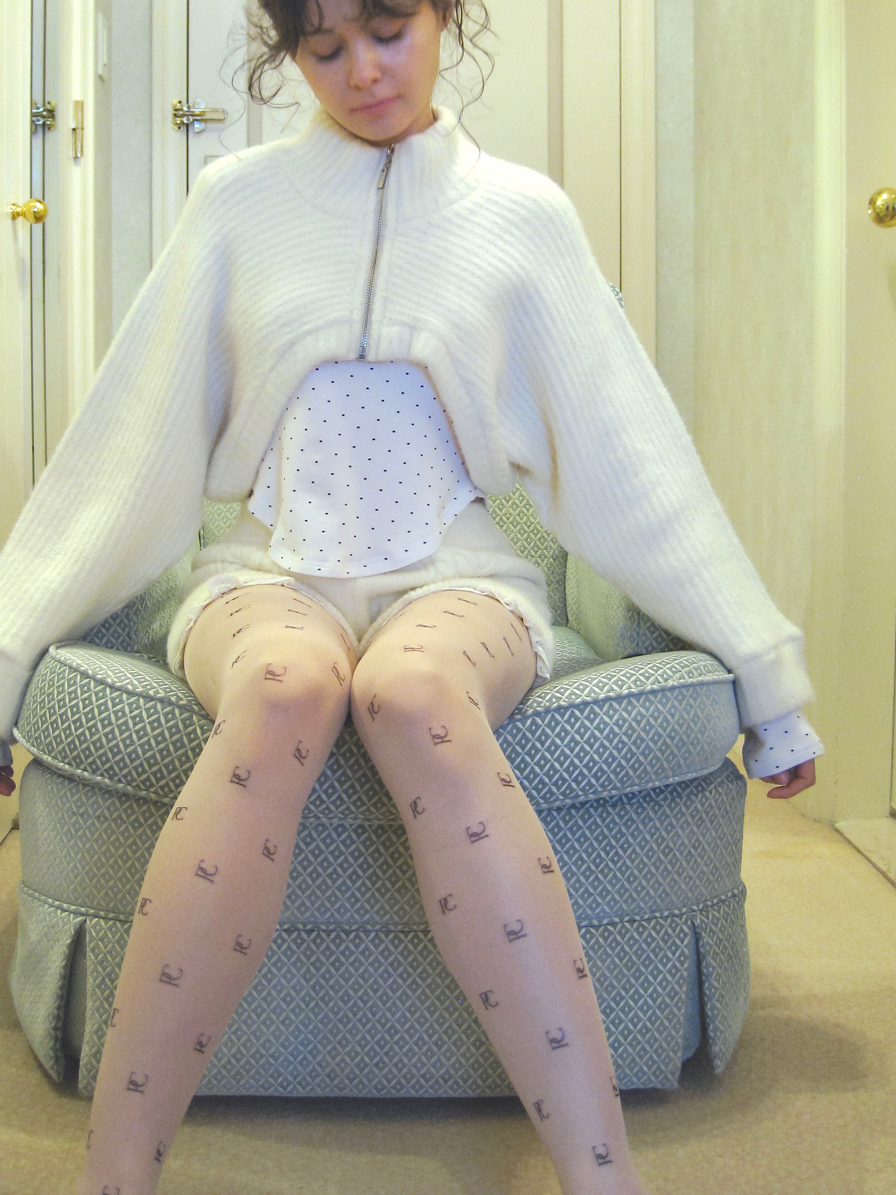 PC motif monogram tights｜PELLICULE | ぺリキュール