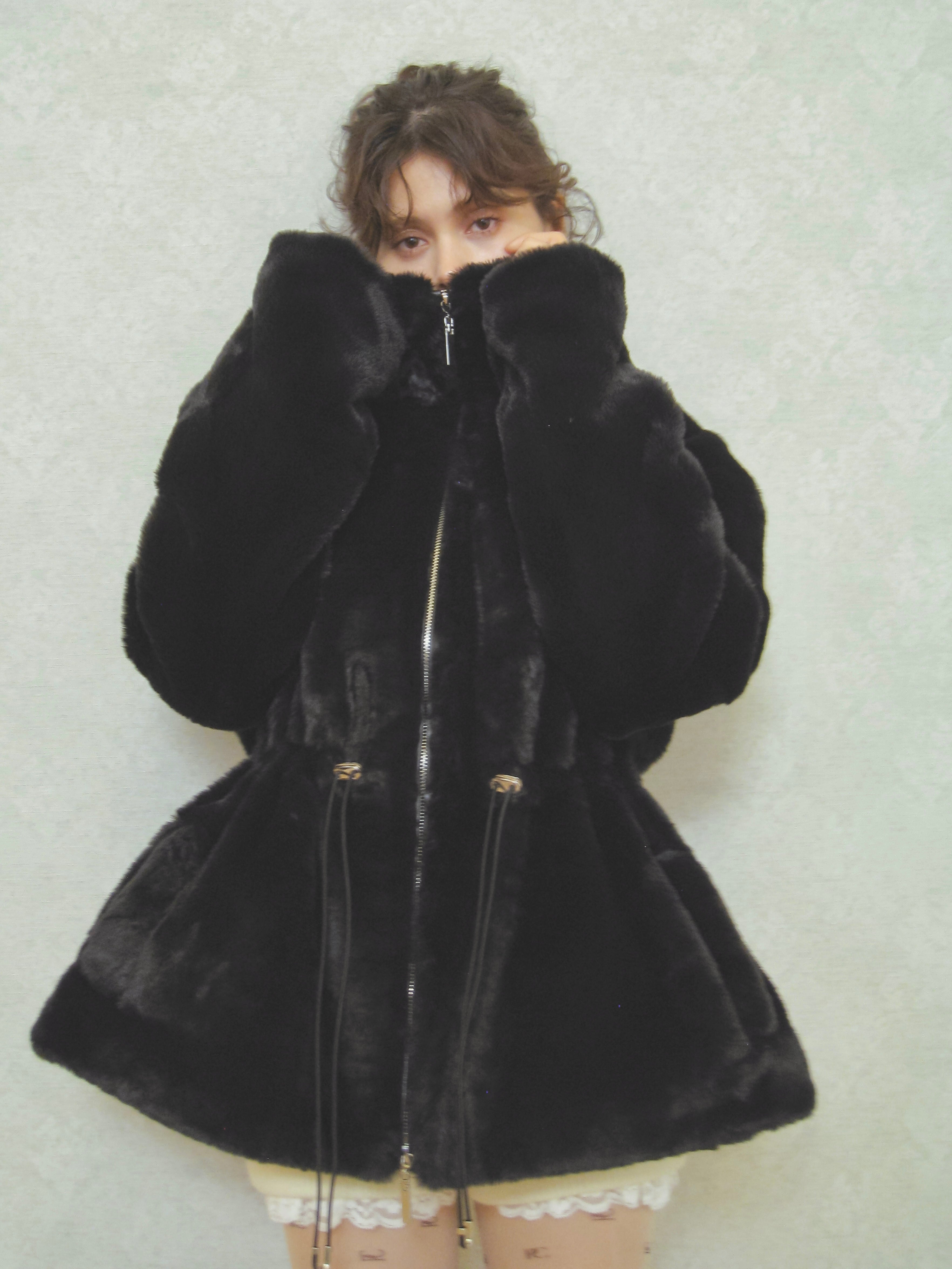 11/10発送- plump fur zip coat