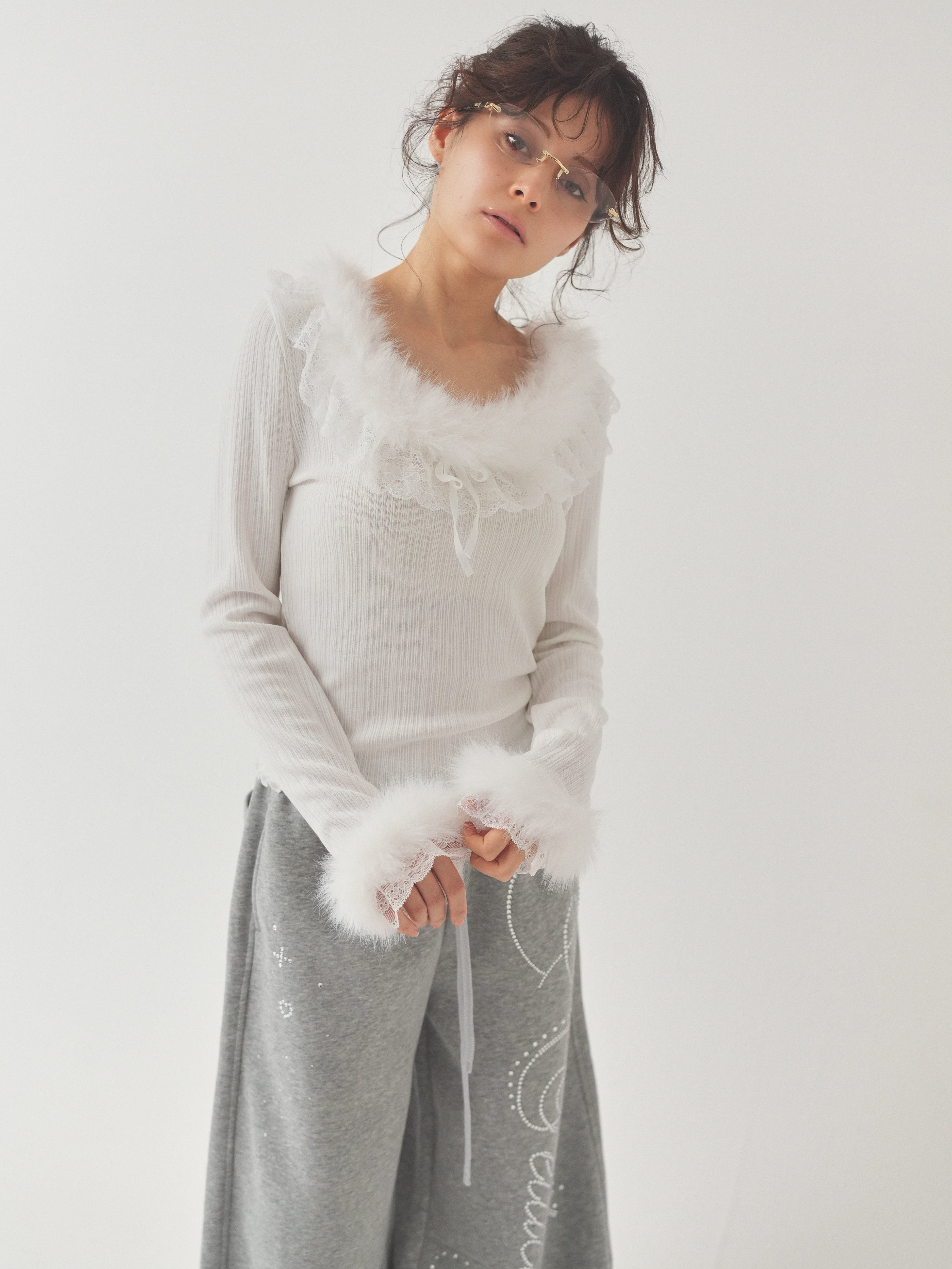 baby fur - lace tops