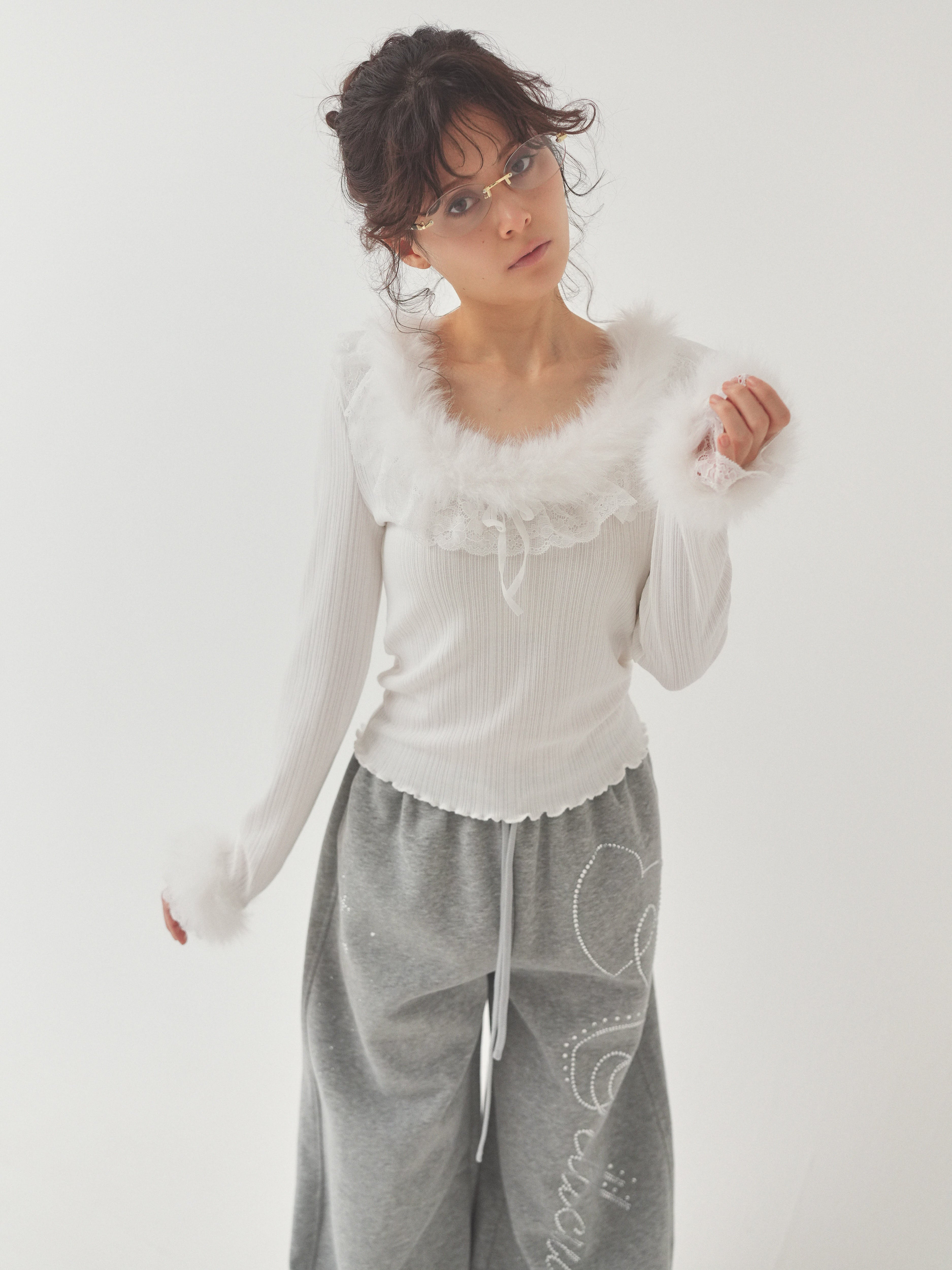 baby fur - lace tops