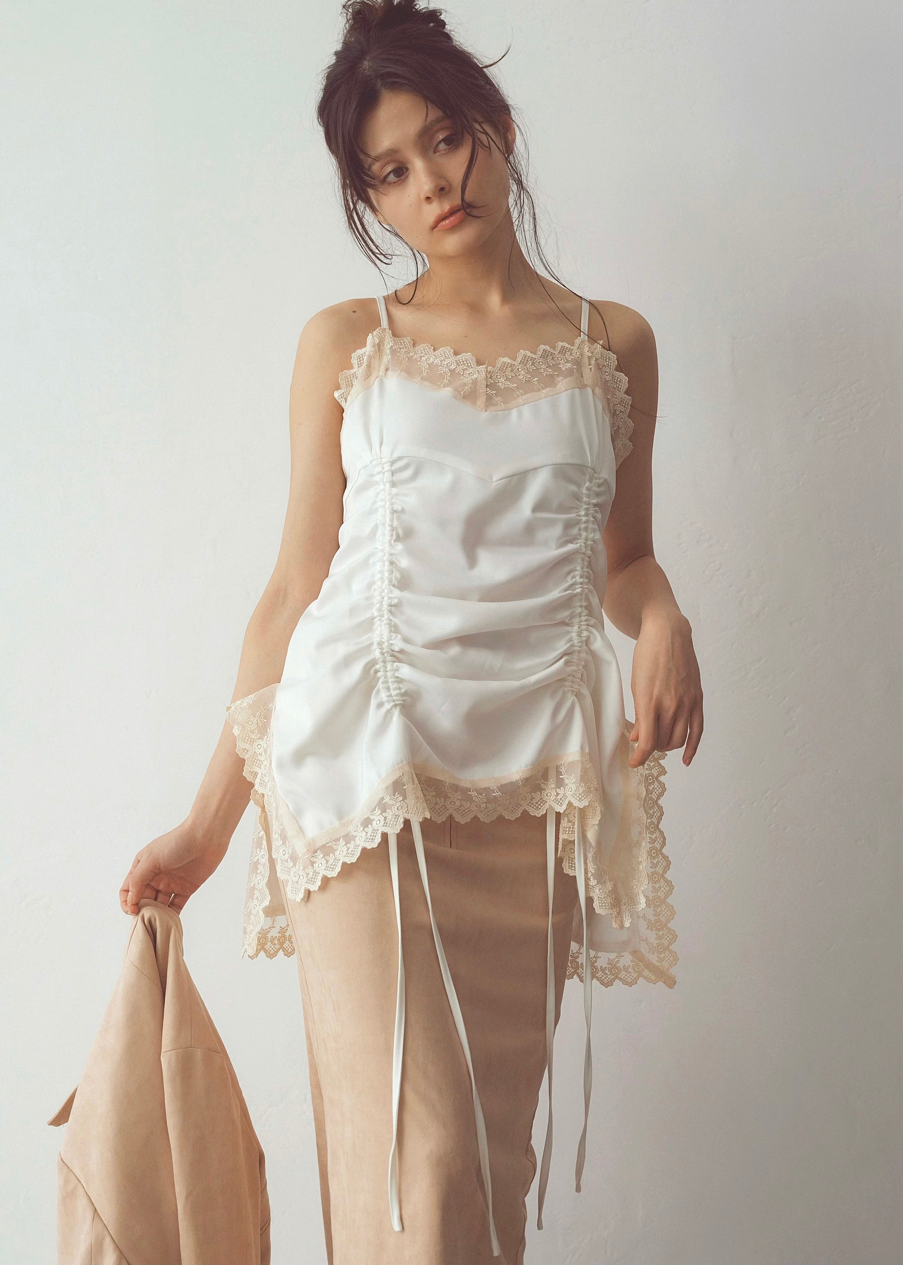 satin gather mini op