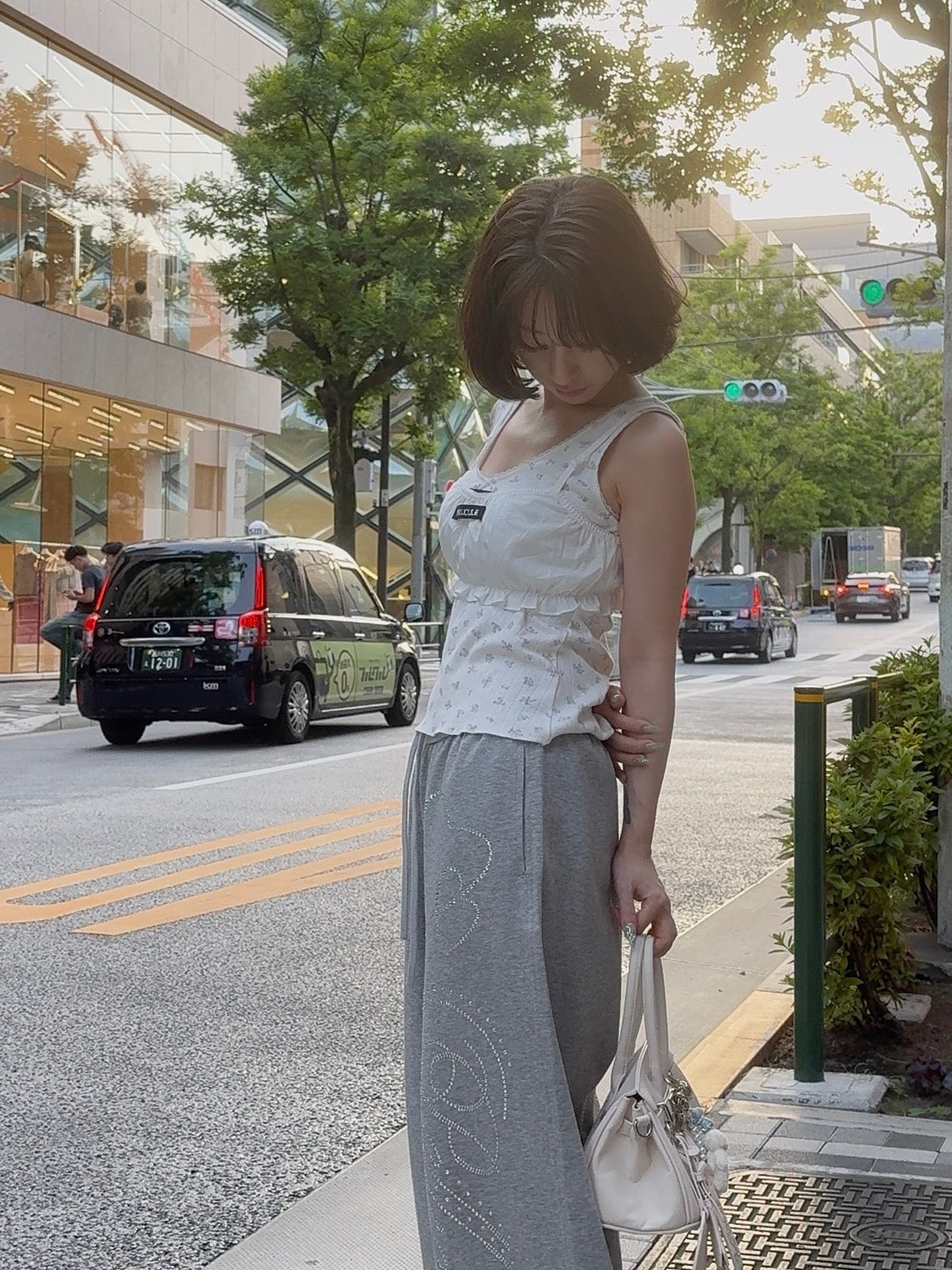 cotton gathered bralette