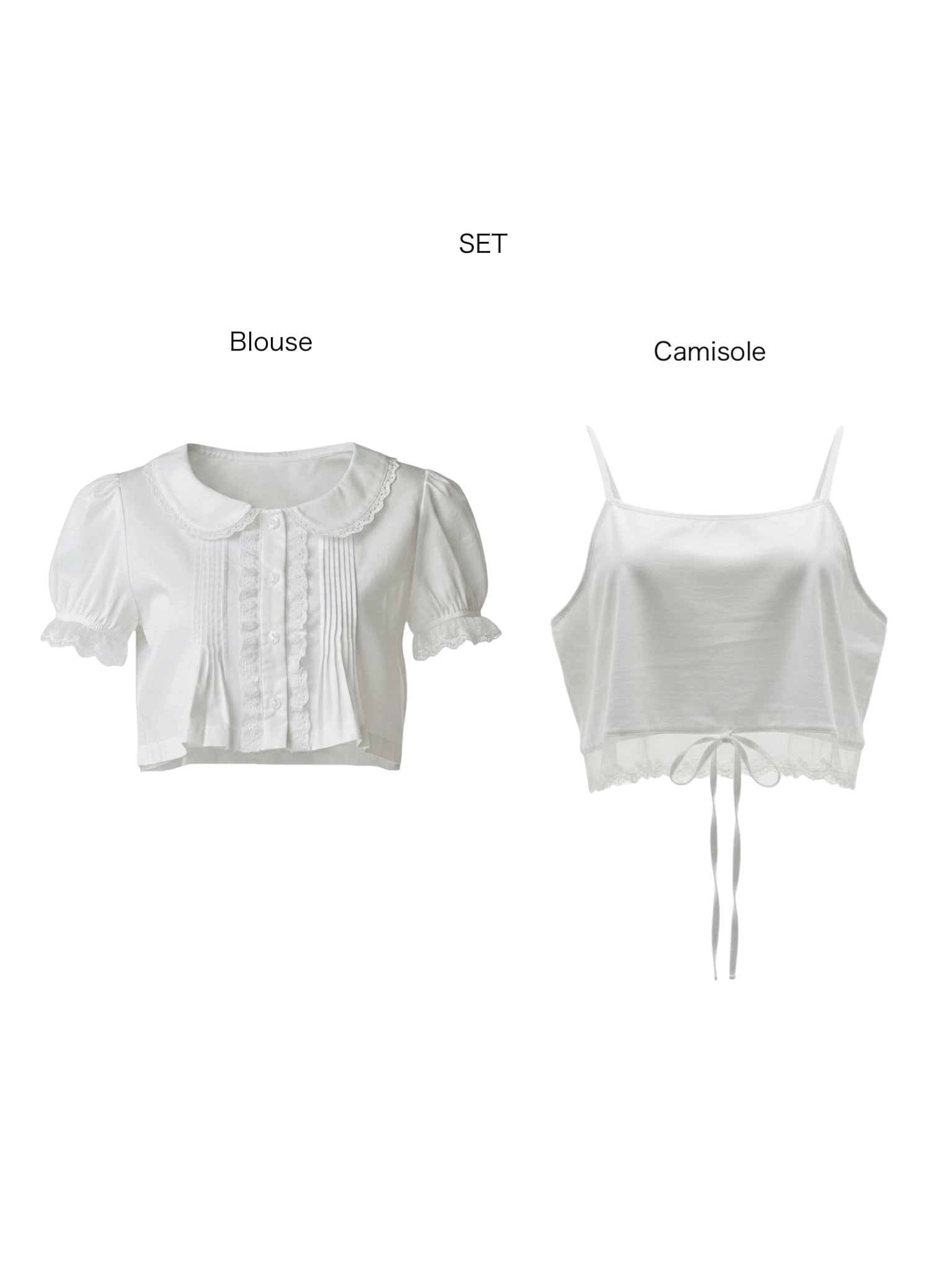cropped puff blouse