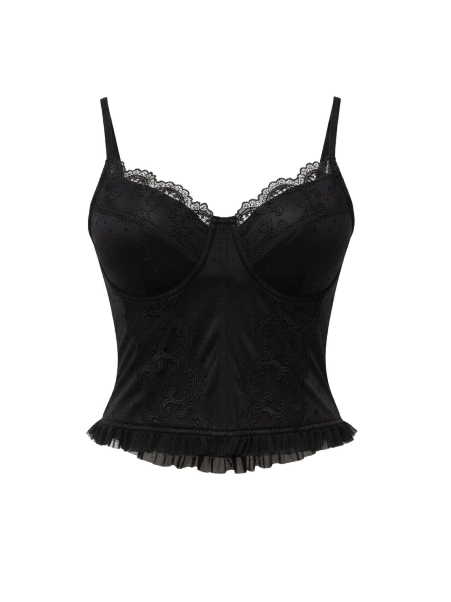 dot lace corset camisole｜PELLICULE | ぺリキュール