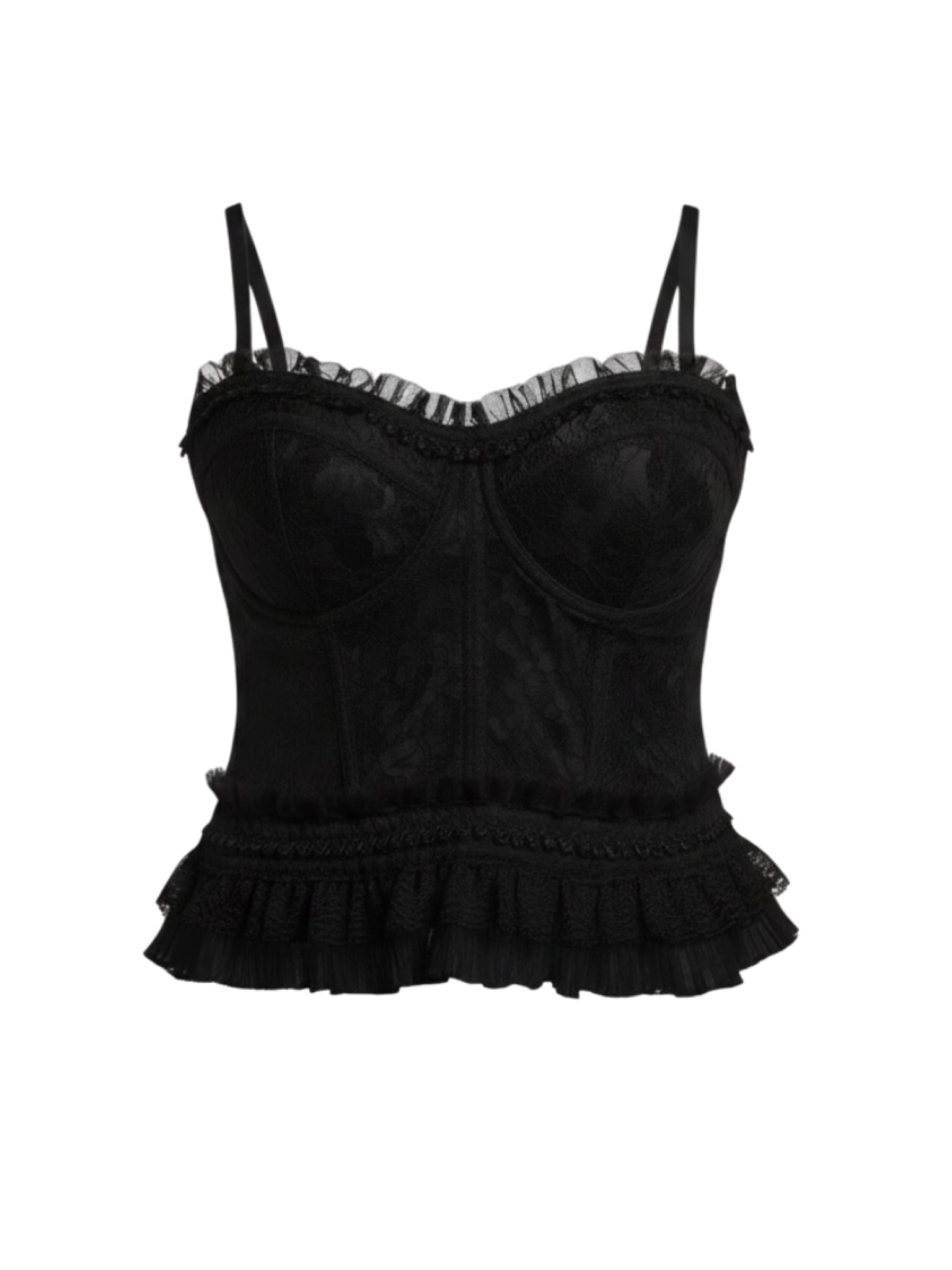 tulle frill corset camisole